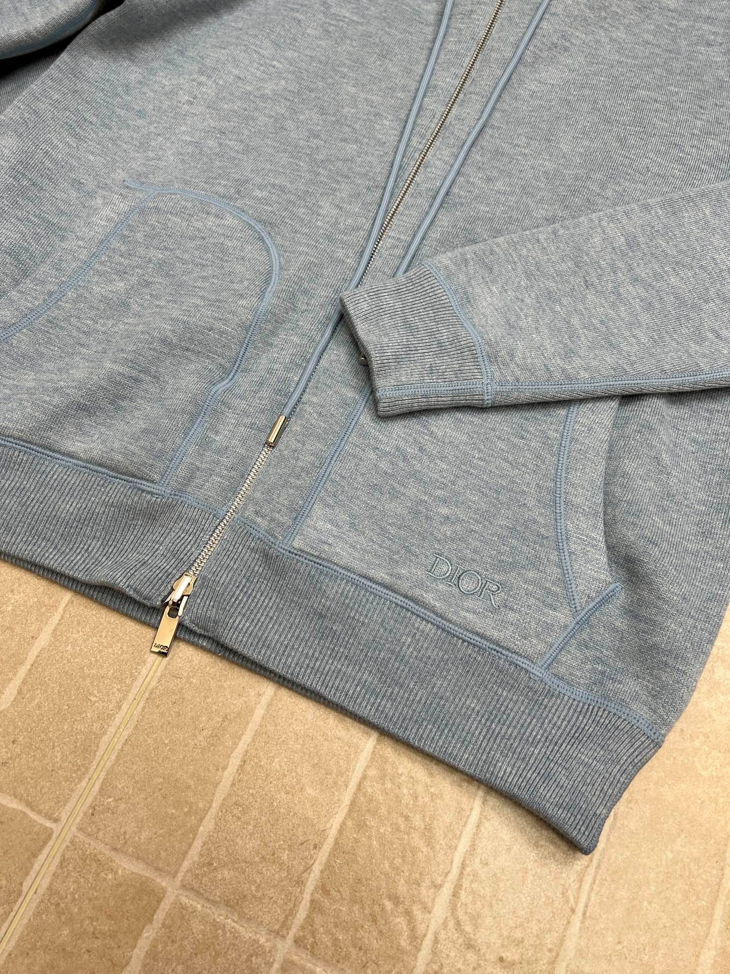DIOR 25S HOODED ZIP-UP CARDIGAN 684