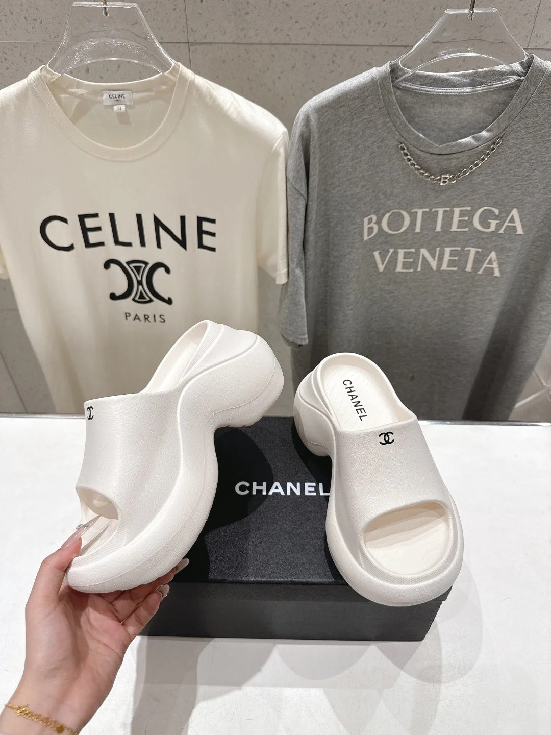 Chanel 2026 Platform Wedge Sandal 50mm Rubber 713053
