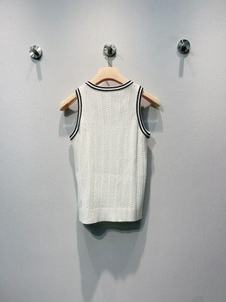 Miu 26s Vest White Wool 406231