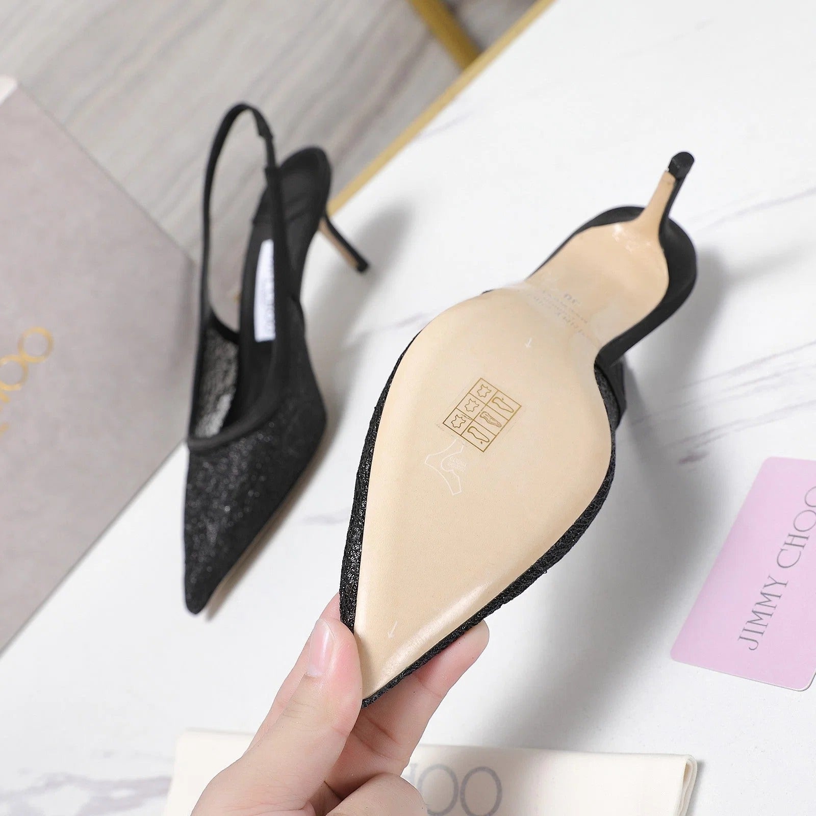 Jimmy Choo 2026 Amita Slingback 65mm Mesh 961758