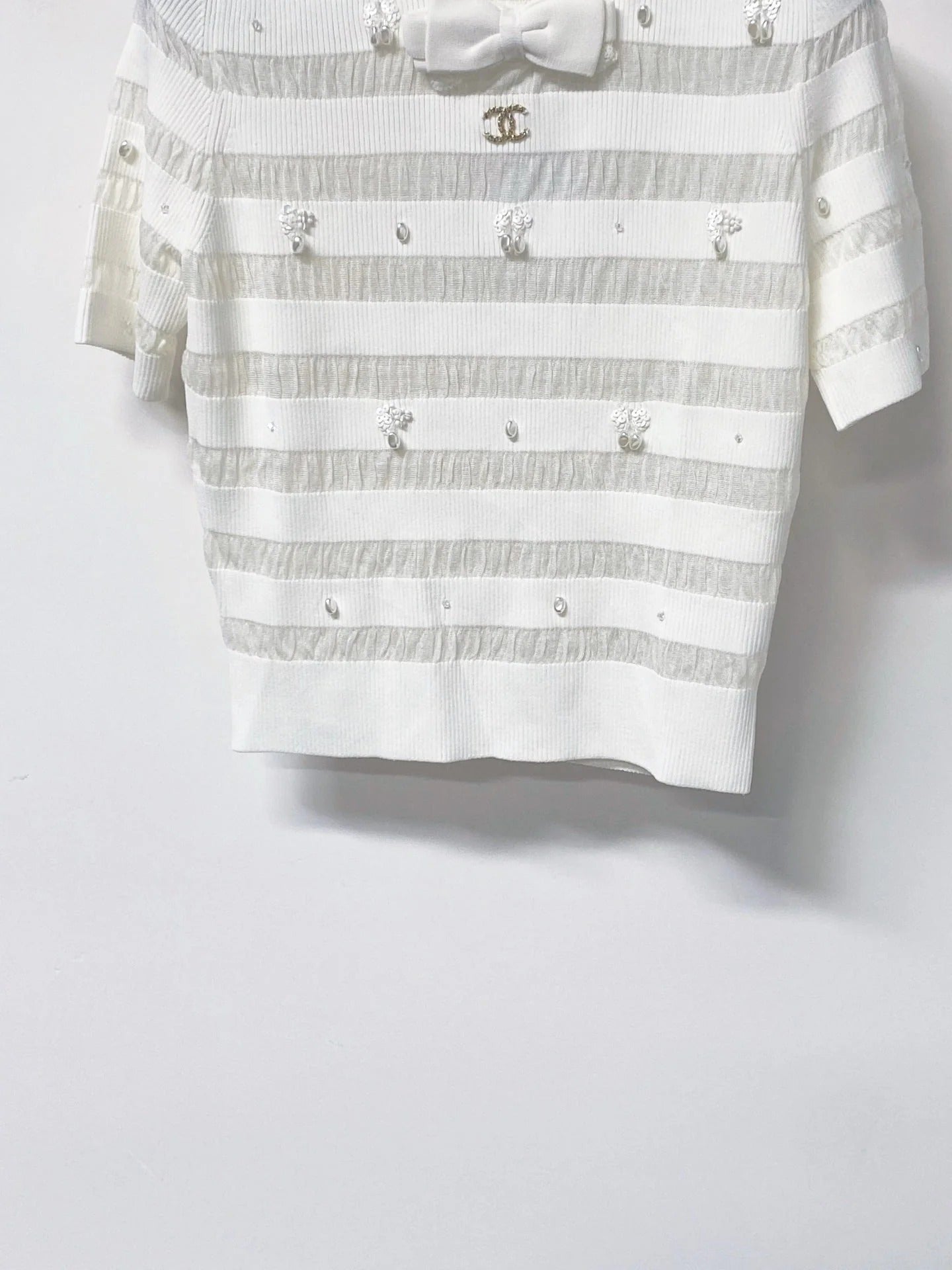 Chanel 2026 Bow Short-Sleeve Shirt Wool 690562