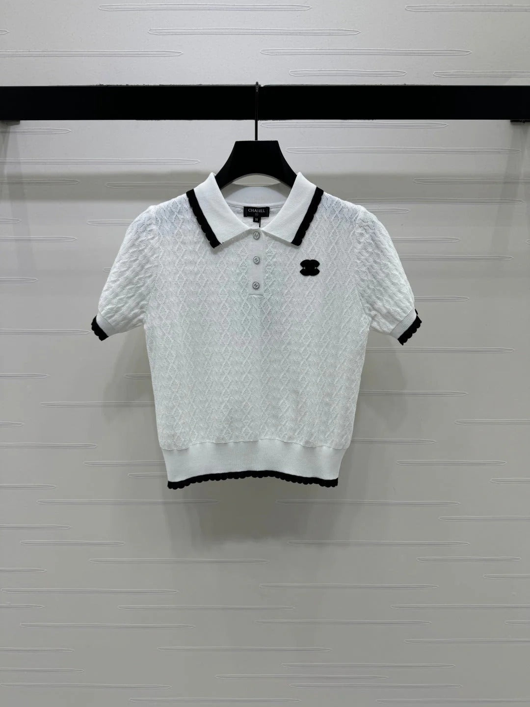 Chanel 2026 Preppy Style Knitted Polo Shirt Cotton 380688