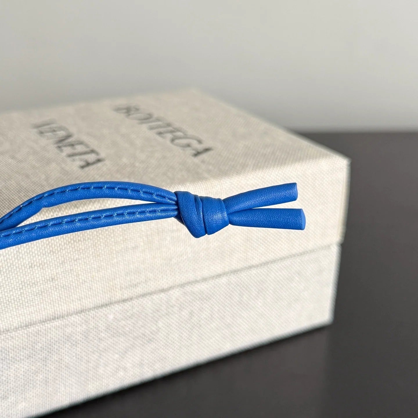 BV Rabbit Charm Blue Lambskin