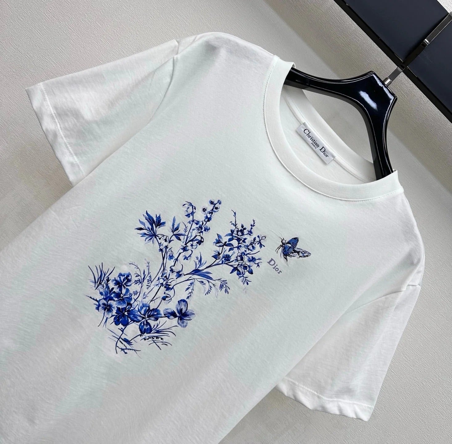 Dior 2026 Butterfly Orchid Short-Sleeve T-Shirt Cotton 378666