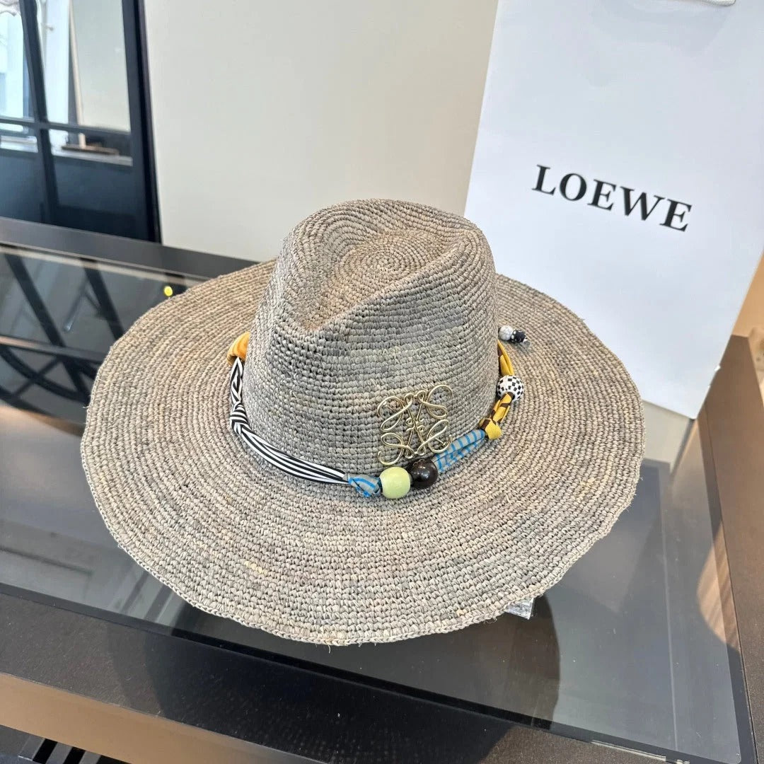 Loewe Beaded Straw Hat 216018