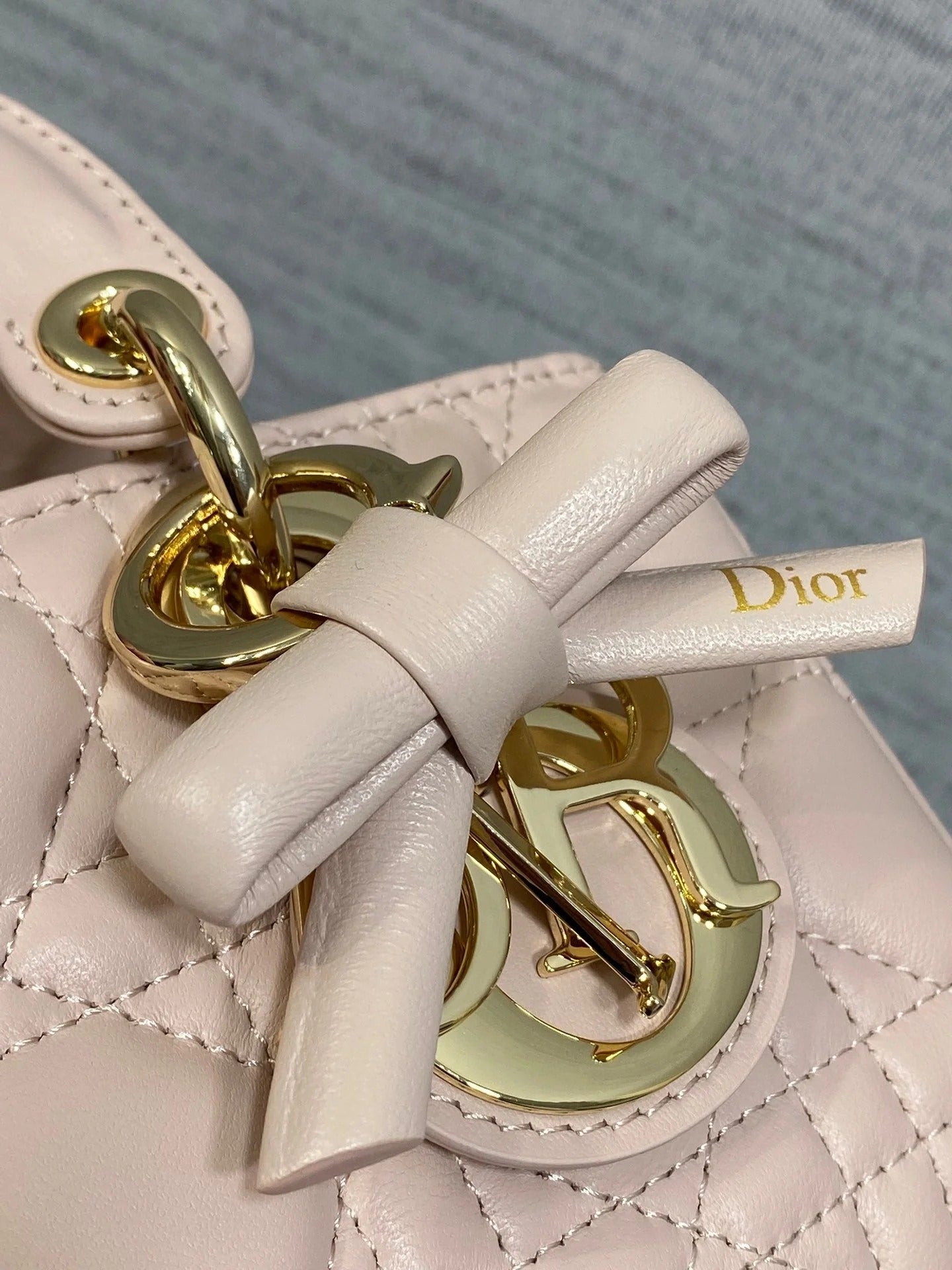 Dior 2026 Bow D-Joy Micro Bag Power Pink Lambskin 284125