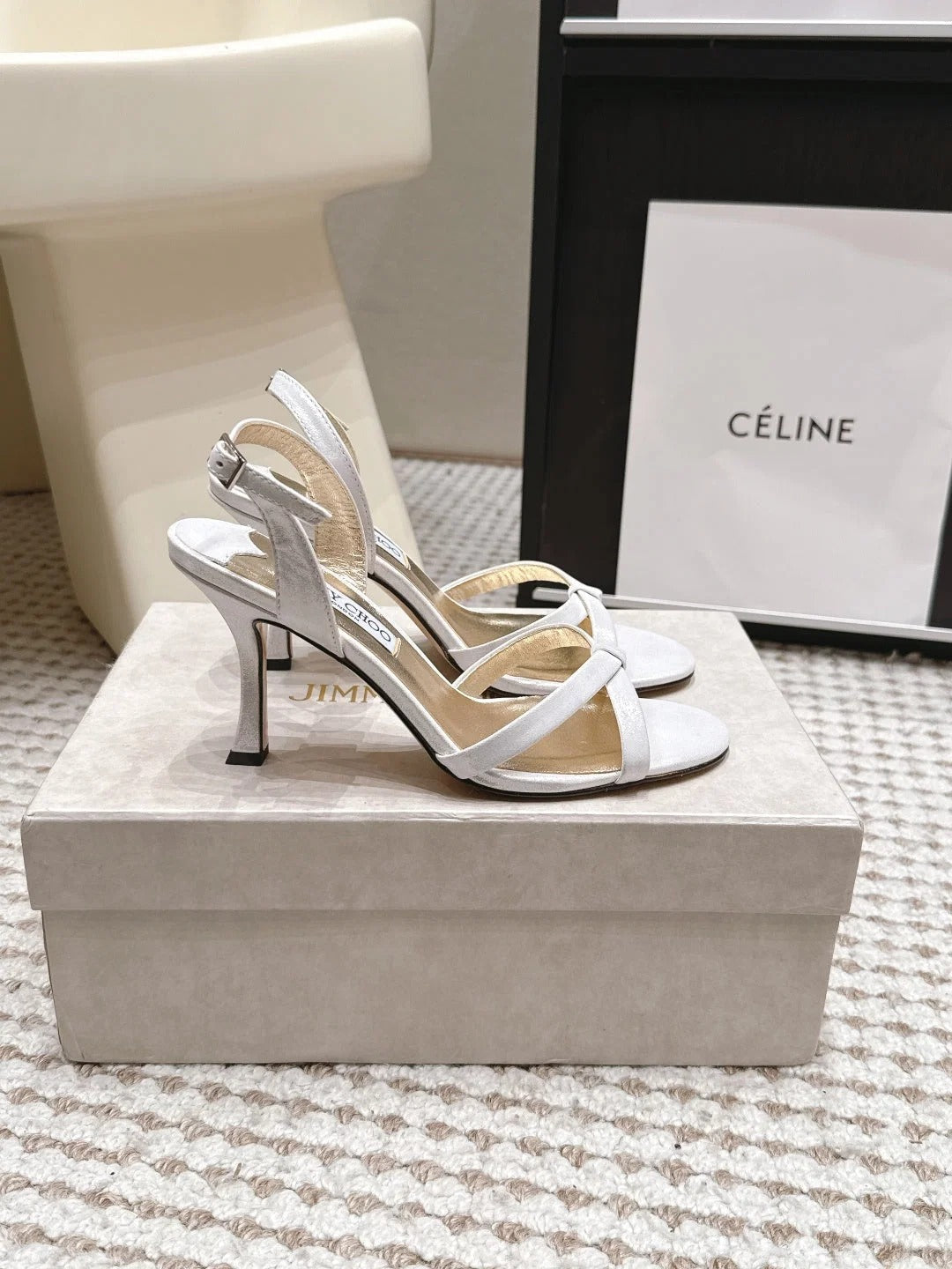 Jimmy Choo 2026 Elsy Sandals 8.5cm Suede Leather 930980