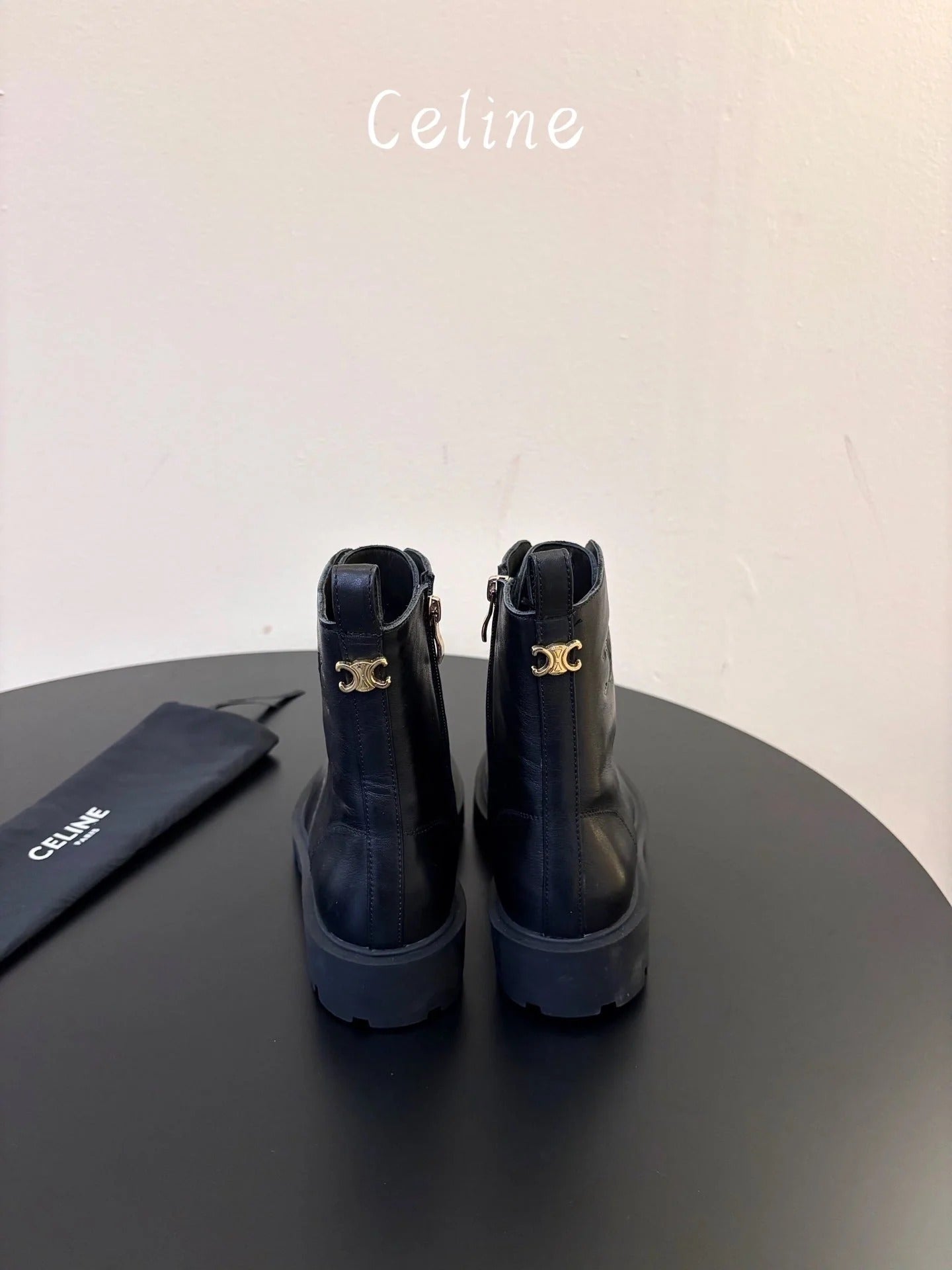 Celine 2026 Arc De Triomphe Platform Boots Suede Leather 104888