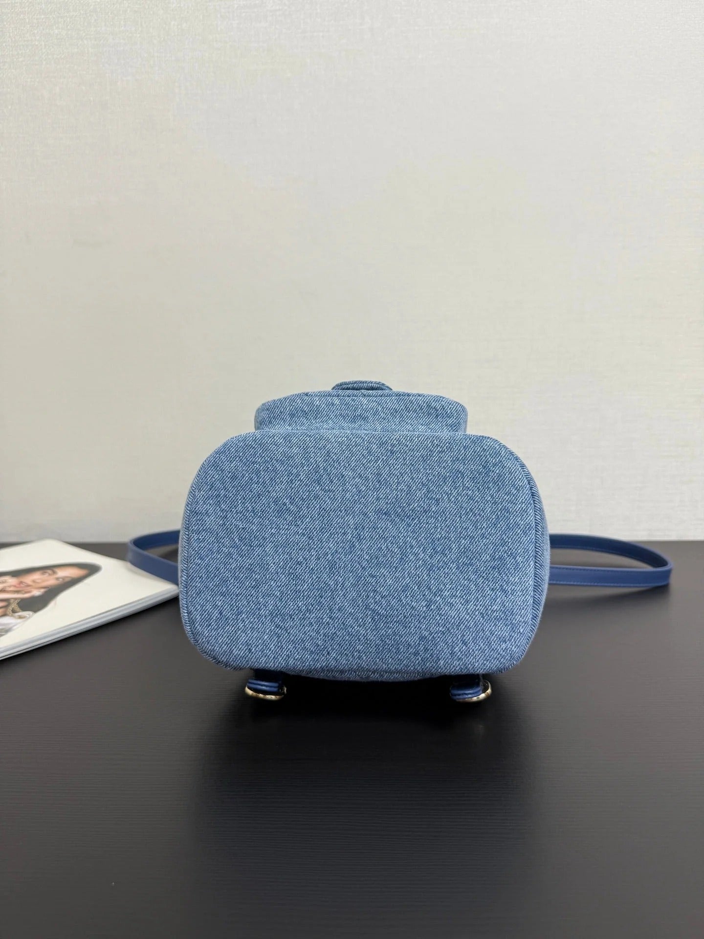 Chanel 2026 Backpack 18cm Blue Denim Leather