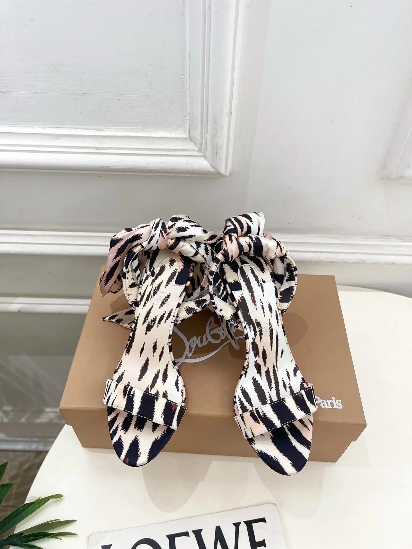Christian Louboutin 2026 Sandale Du Désert 100mm Silk Fabric 831261
