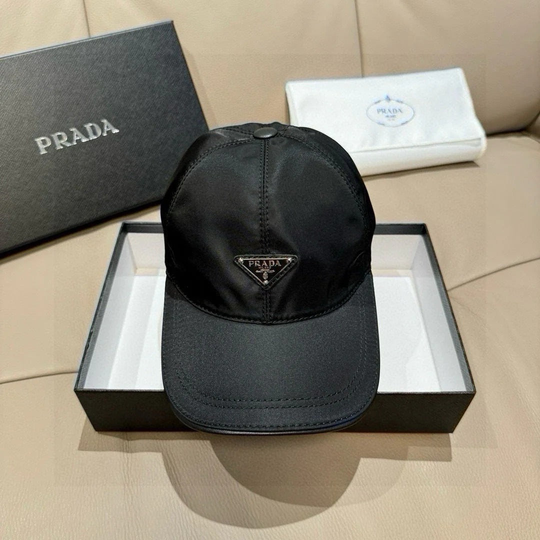 Prada Logo Canvas Baseball Hat 213430