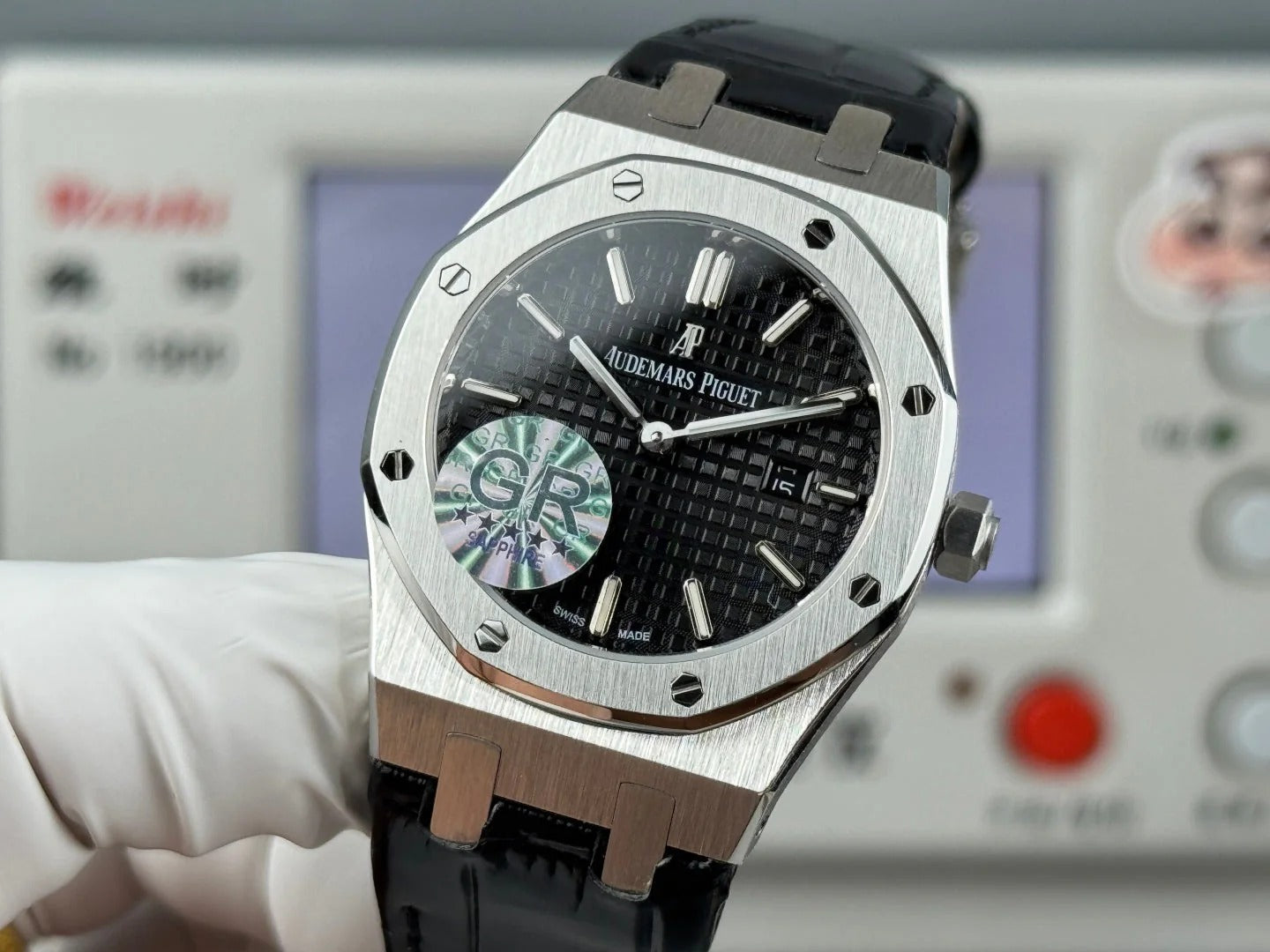 Audemars Piguet Royal 33mm Black Dial Black Crocodile Leather