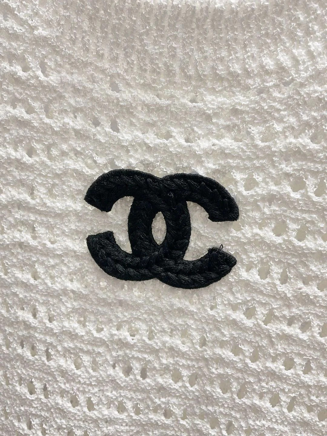 Chanel 2026 Knitted T-shirt Black Pink White Wool 355300