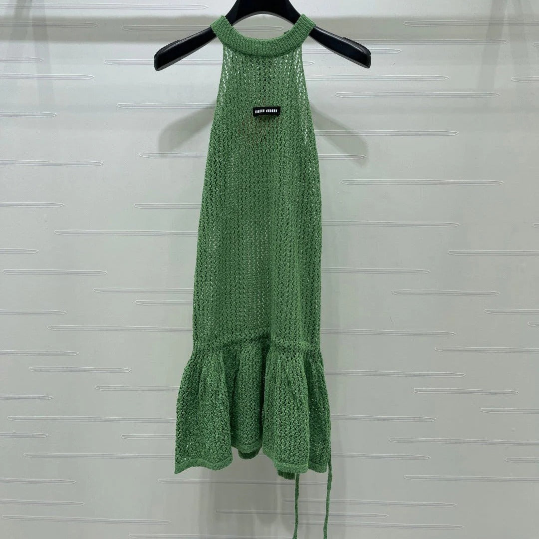 Miu Miu Mint green Halter-neck in Polyamide 373093