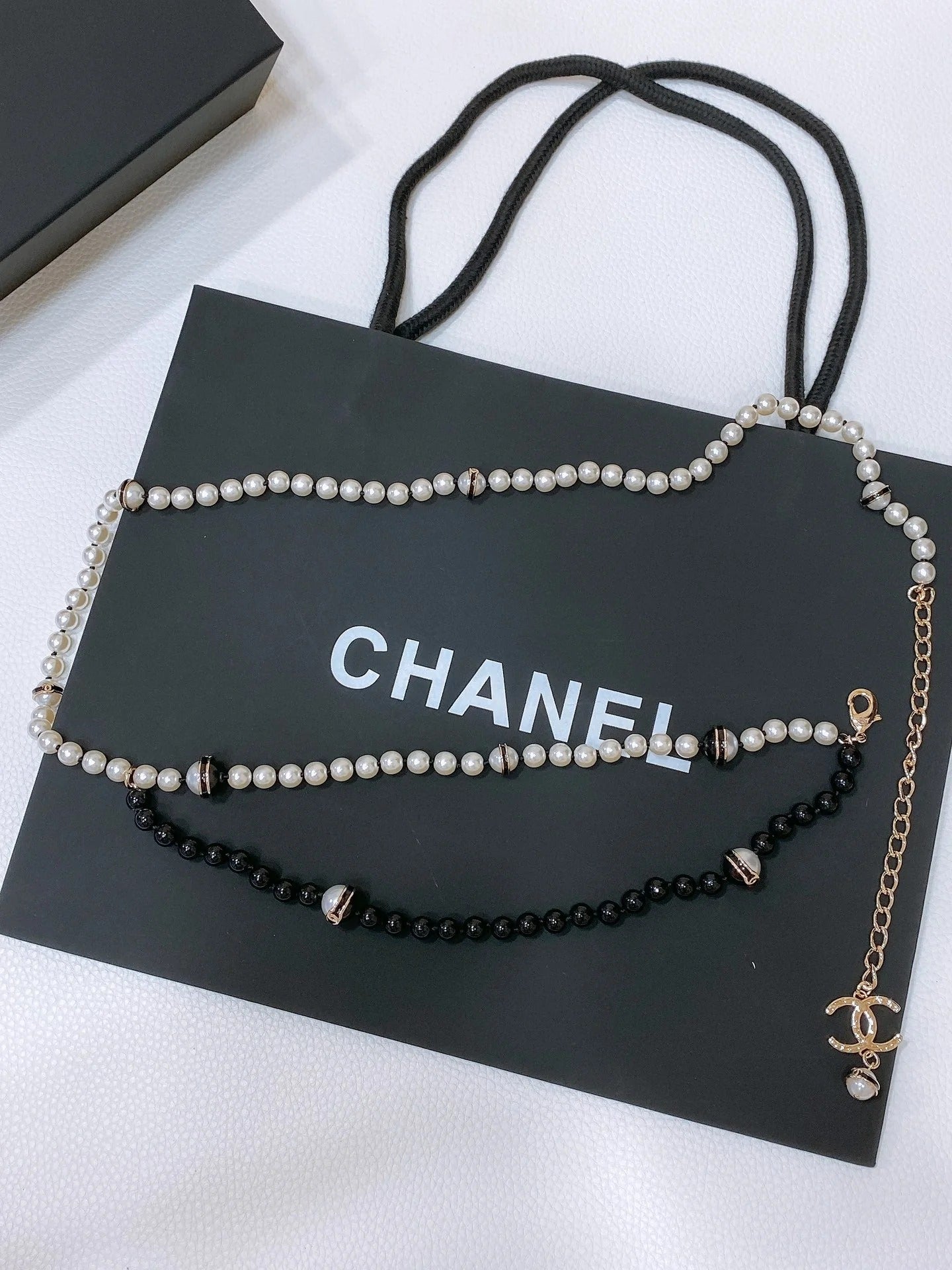 Chanel 2026 Two-Tone Pearl CC Layered Necklace Belt