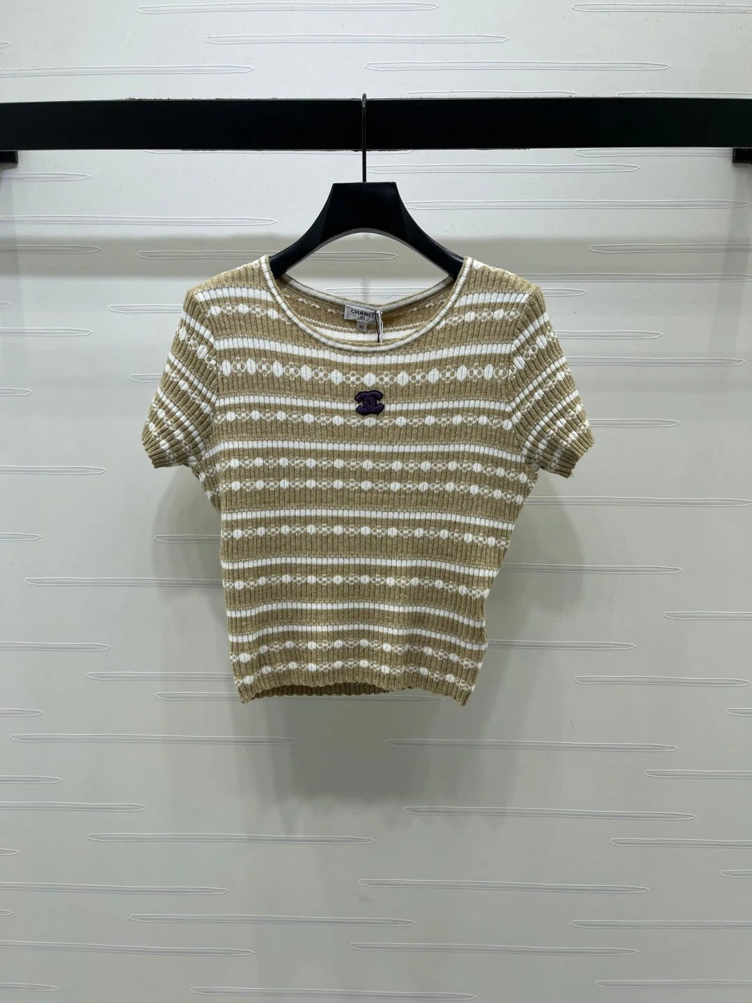 Chanel 2026 Crochet Knit Short Sleeve Cotton Polyamide 380684