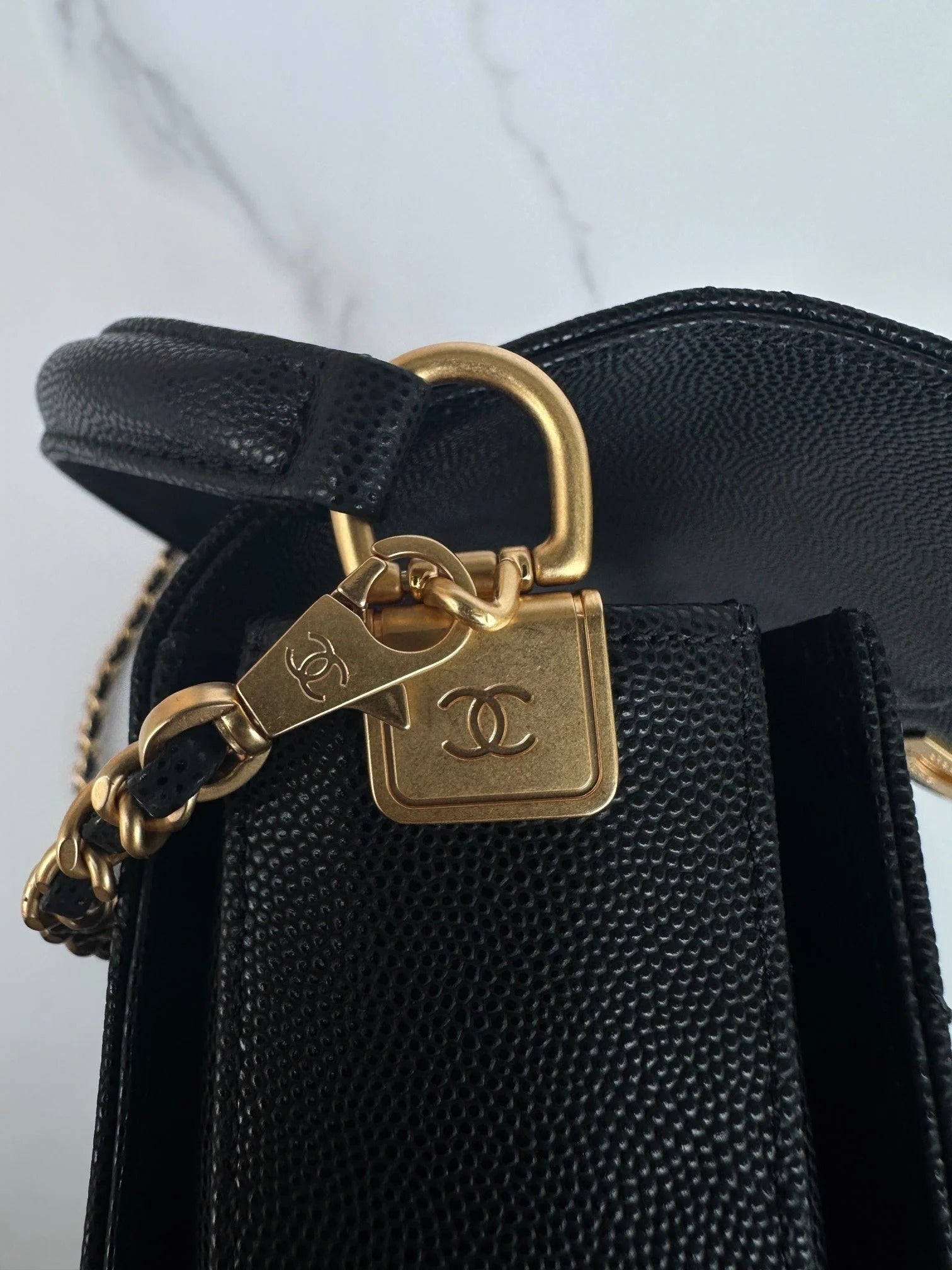 Chanel 2026 Flap Bag with Top Handle Gum-grain Cowhide