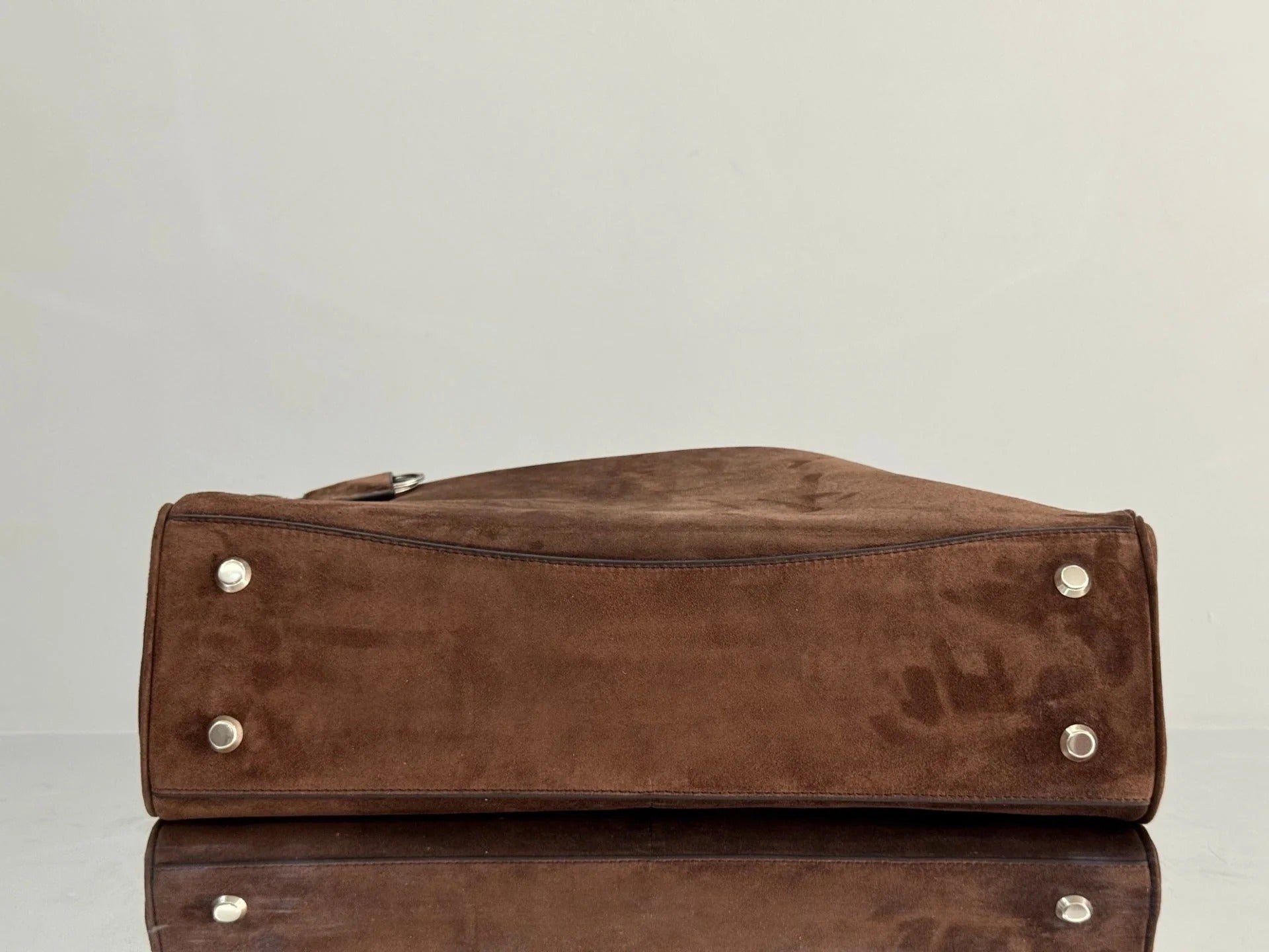 Balenciaga Large Rodeo Bag 40 Coffee Brown Suede Sliver Hardware