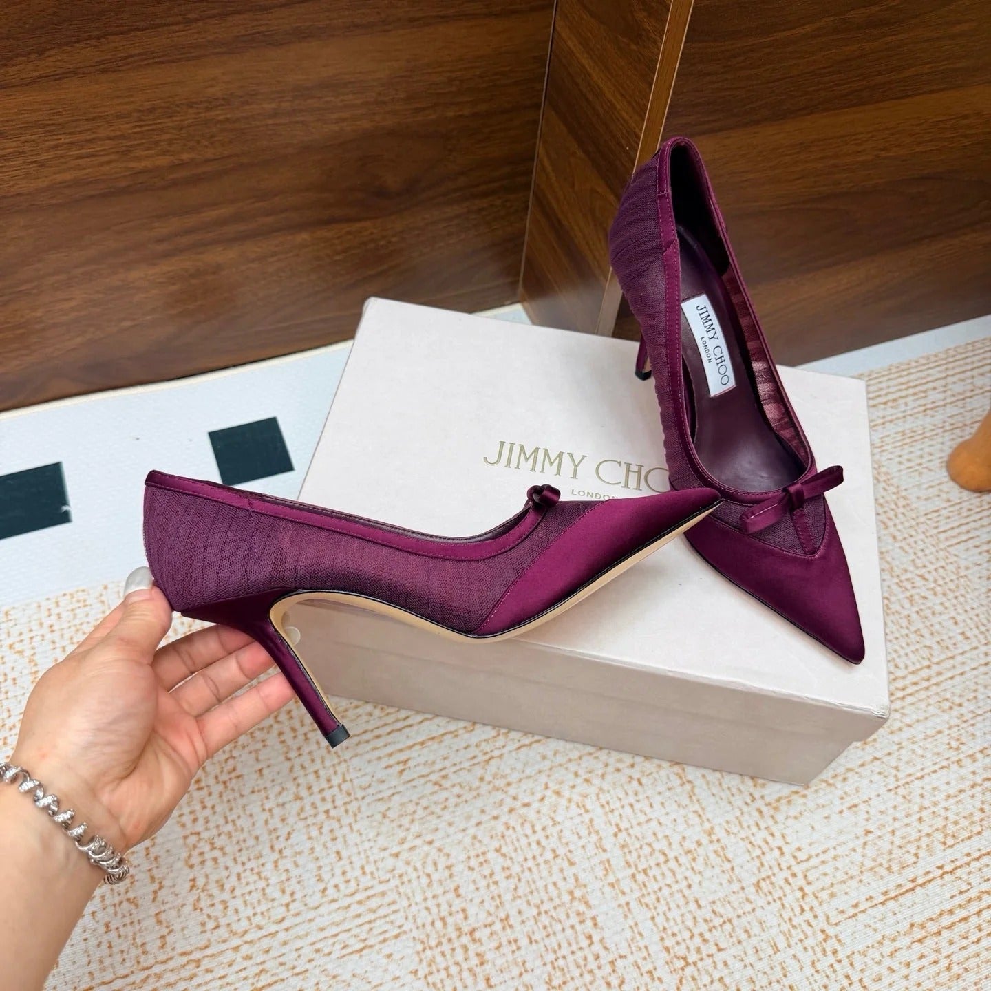 Jimmy Choo 2026 Love Pumps 6.5cm Lace Silk 920809