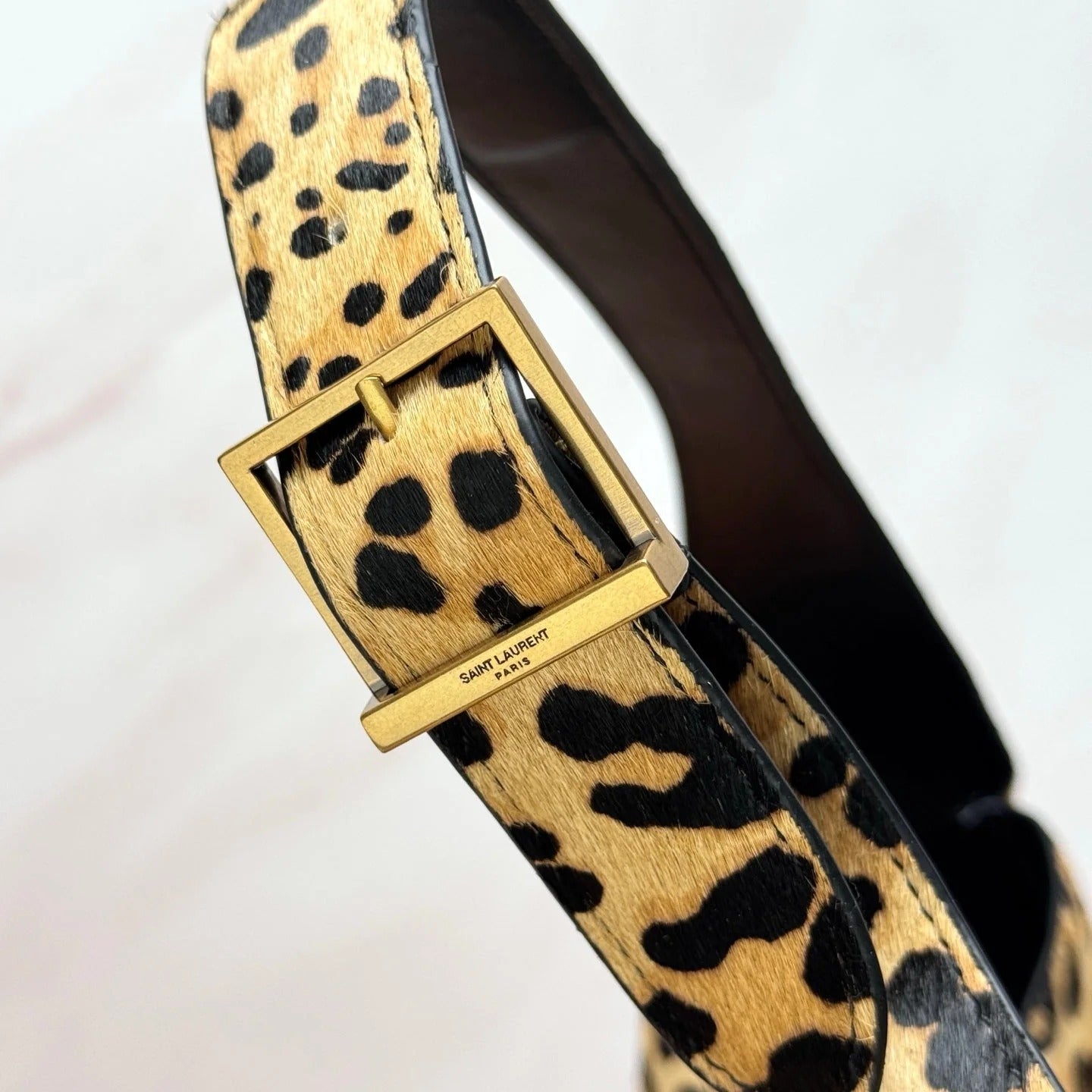 YSL 2026 LE 5 A 7 Leopard Print Handbag 31cm And 23cm Calfskin Hair