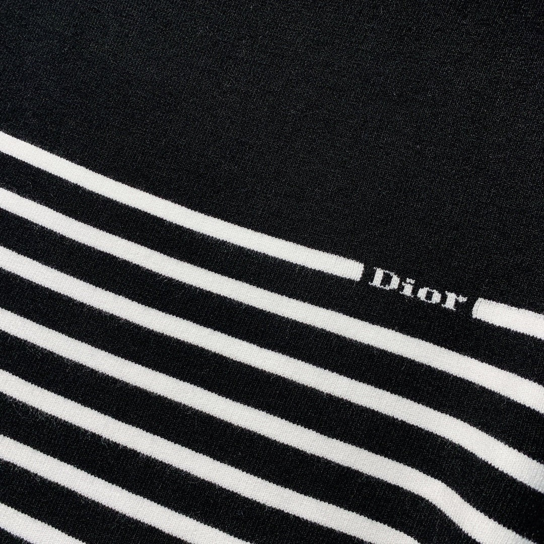 CD 26 Dior Striped Knit Vest Black in Knit 371444