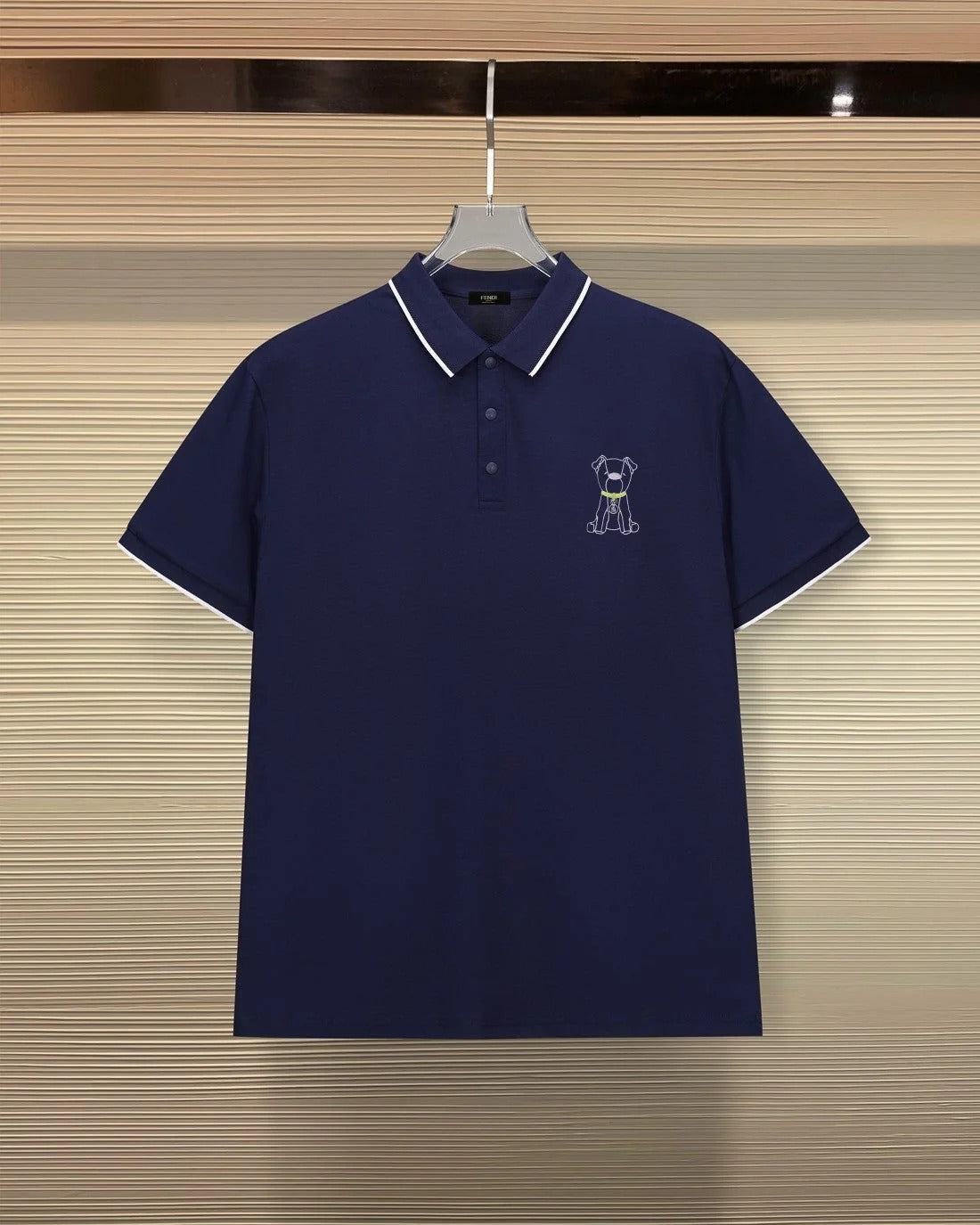 Fendi 2026 Men's Short-Sleeve Polo Shirt Cotton Polyester Fiber 740551