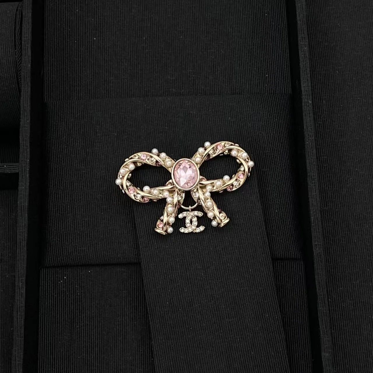 Chanel Ribbon Bow CC Earrings