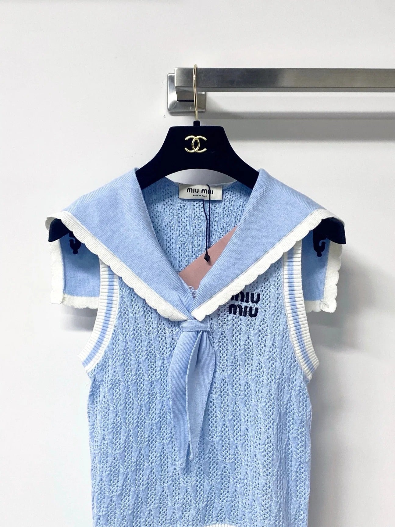 Miu Miu Vest Blue in Wool 305891