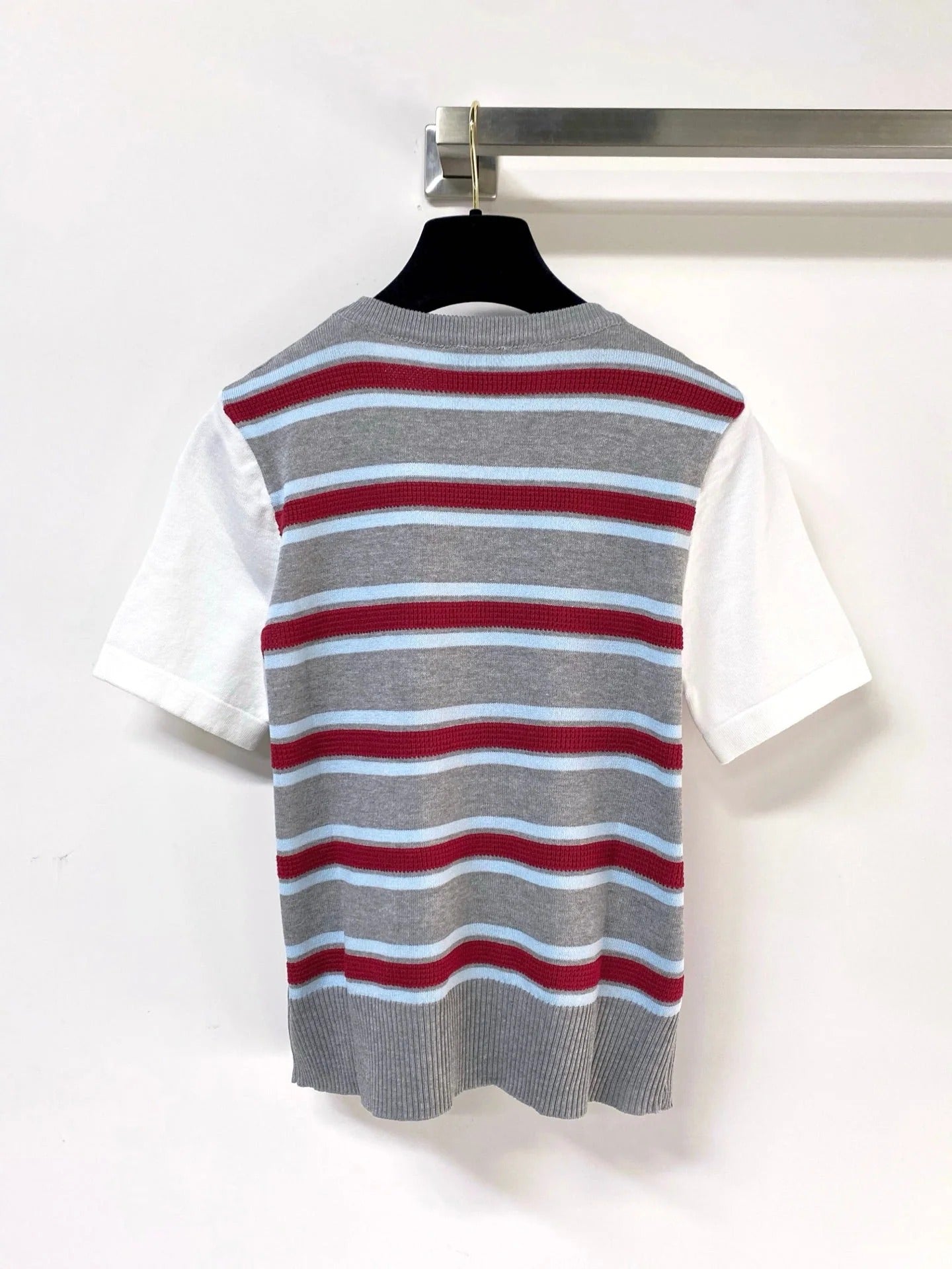 Chanel Short-Sleeve T-Shirt Gray in Acrylic 287140