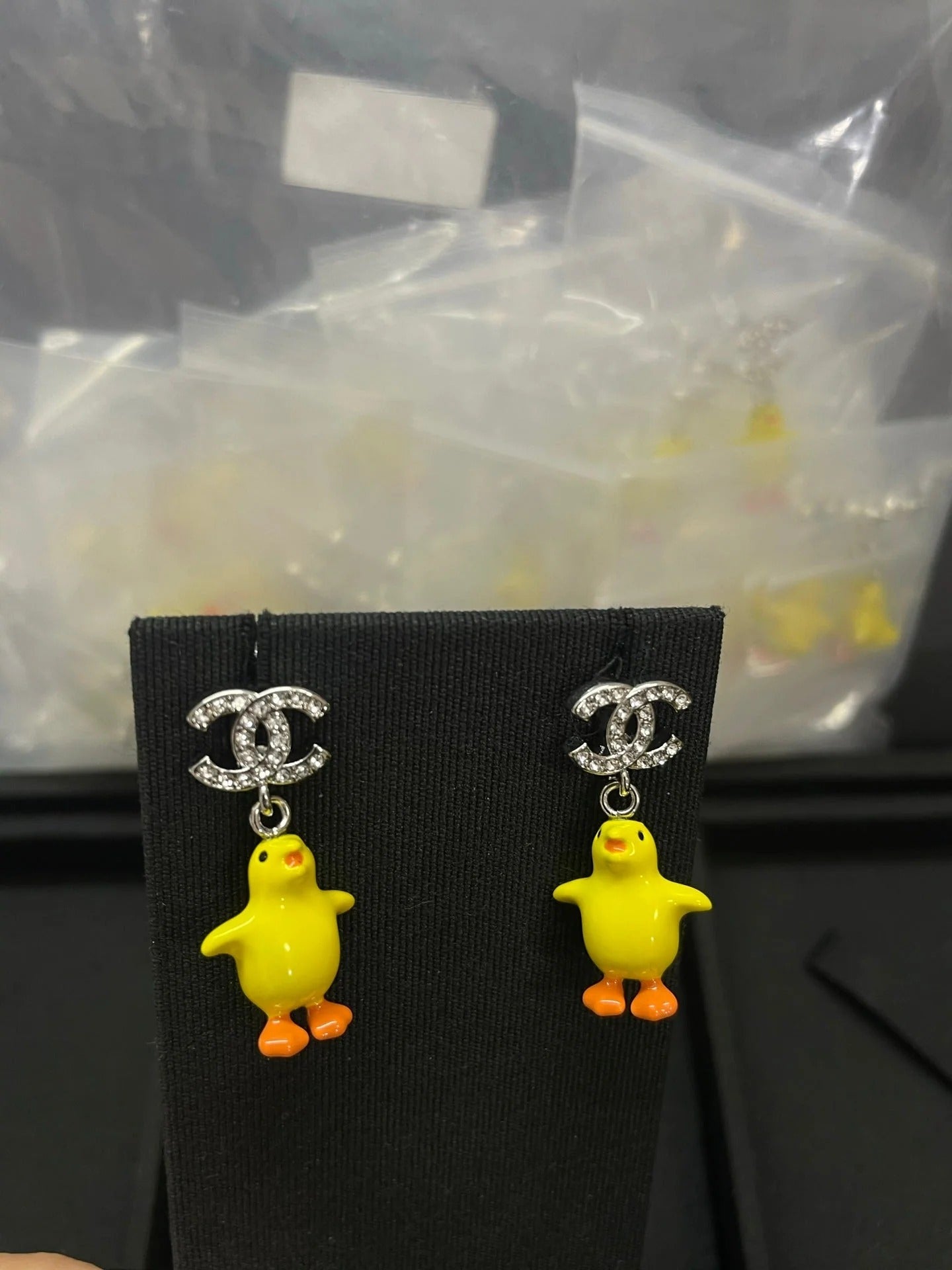 Chanel Double C Chicken Earrings