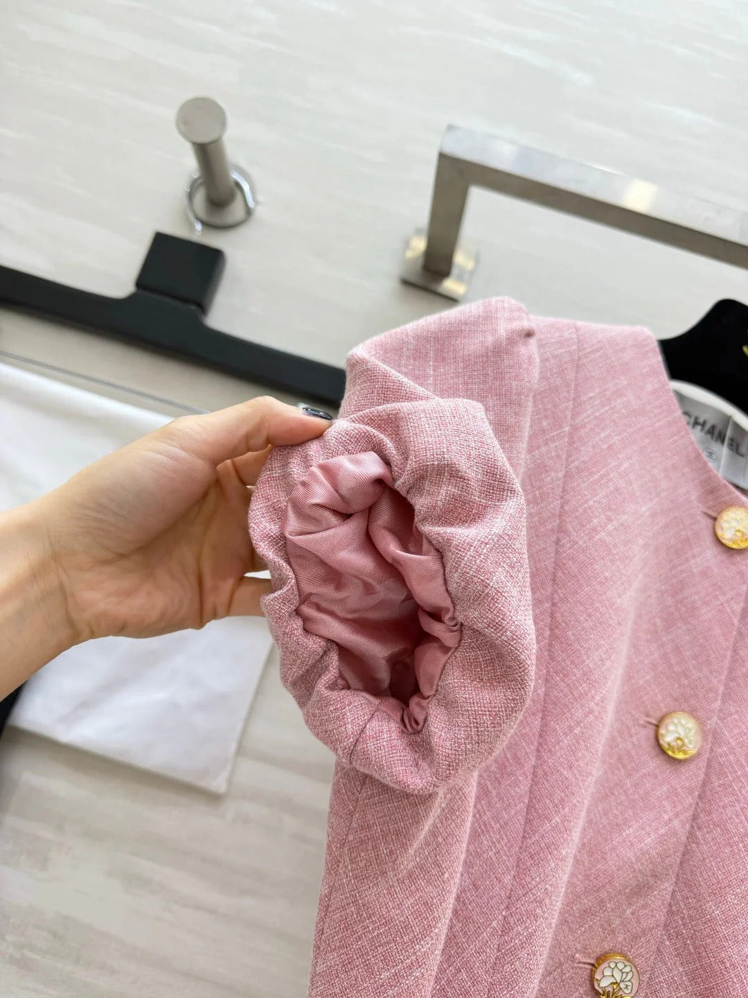 Chanel 2026 Coat Pink Tweed 408529
