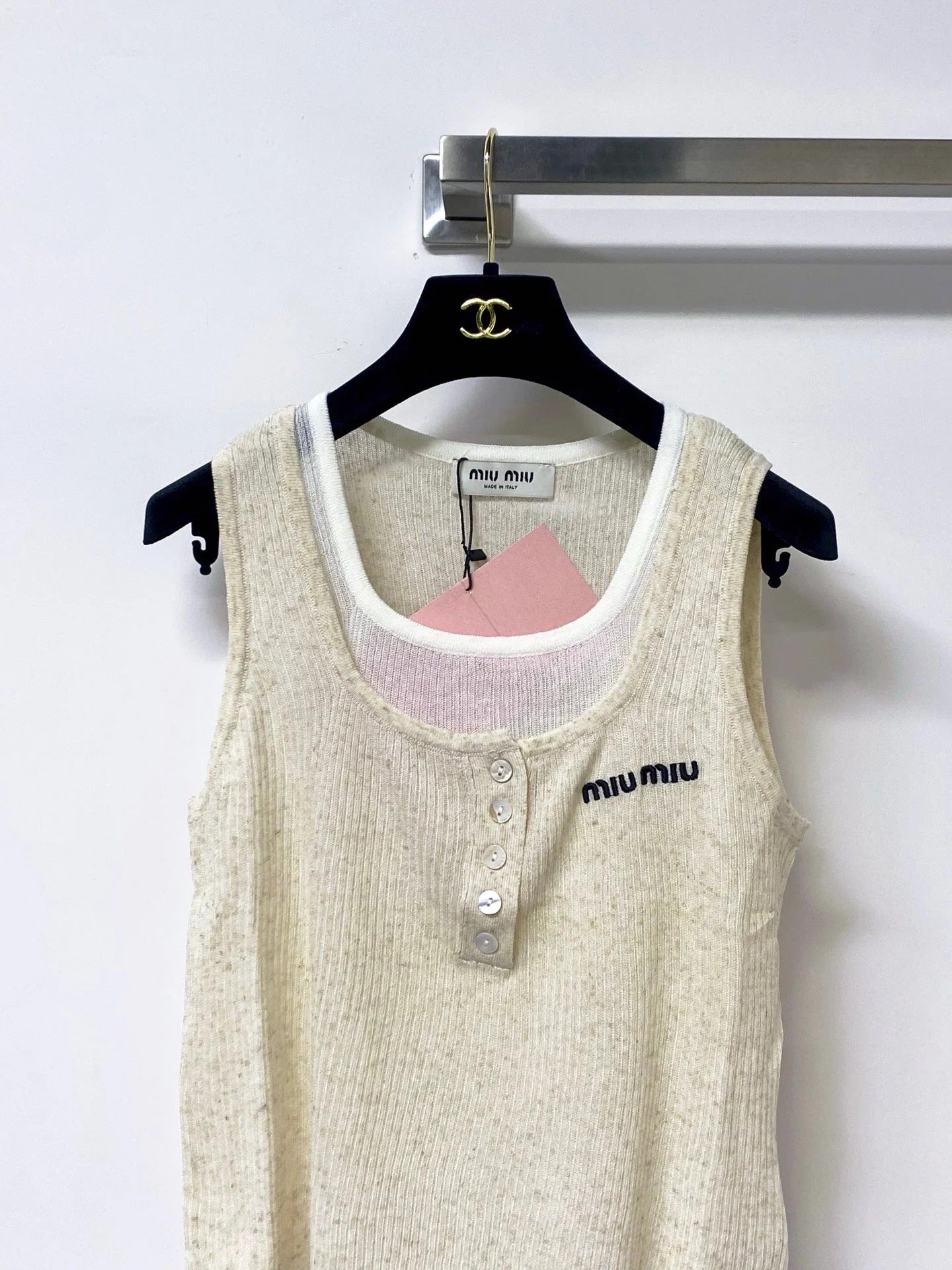 Miu Miu Vest Beige in Wool 305870