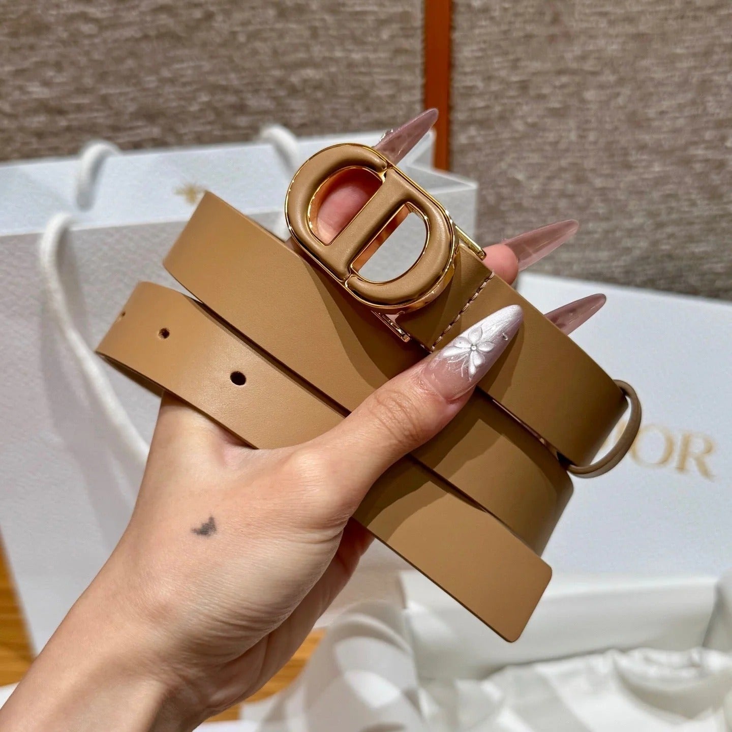 Dior 2026 Reversible Saddle Belt 2.5cm Smooth Calfskin