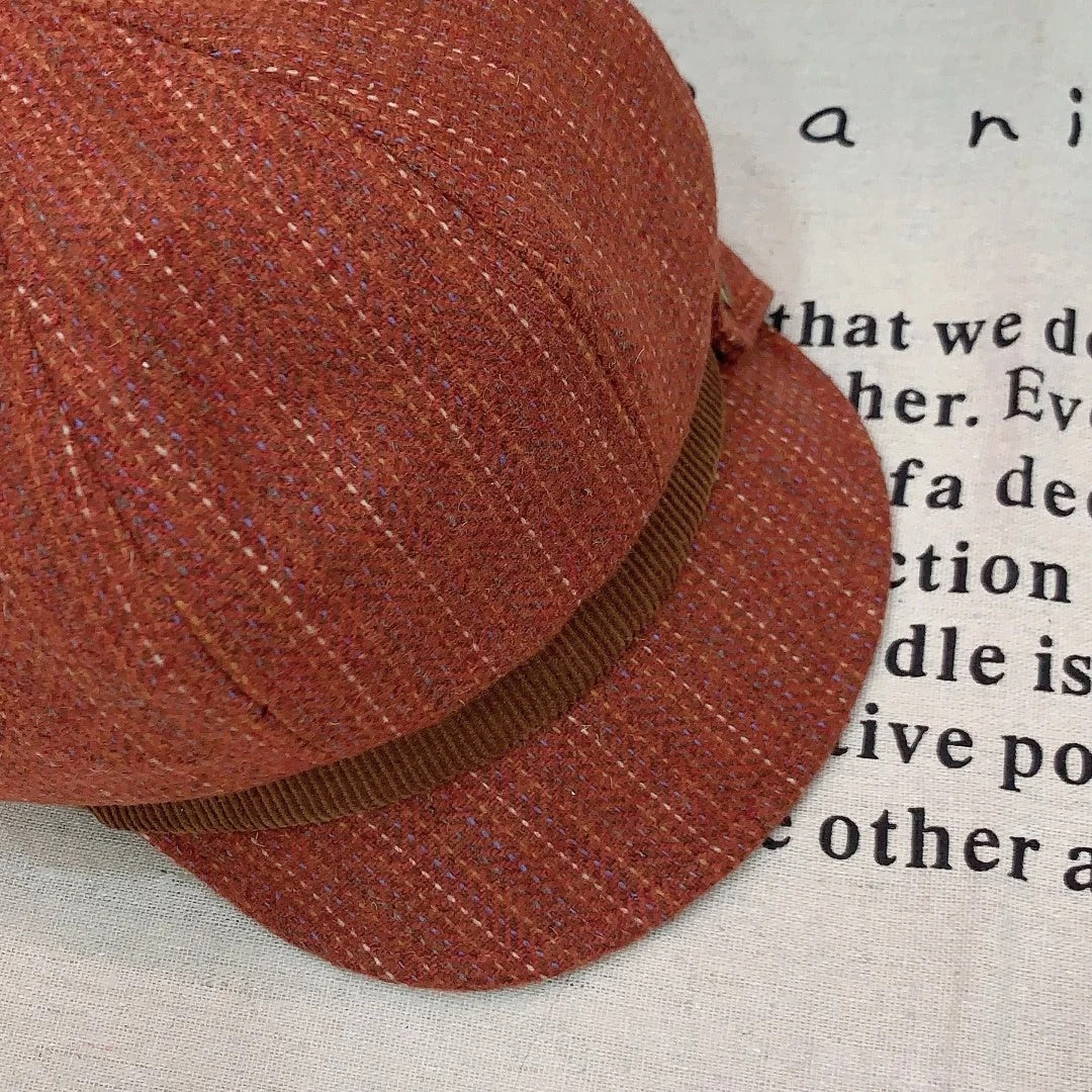 Miu Miu Retro Plaid Newsboy Cap 215958