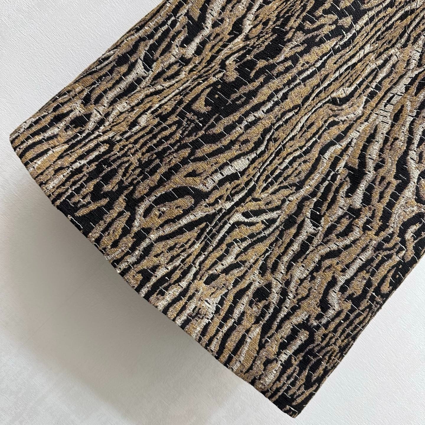 Chanel 2026 Tiger-print Suspender Dress Black Beige Cotton 418540