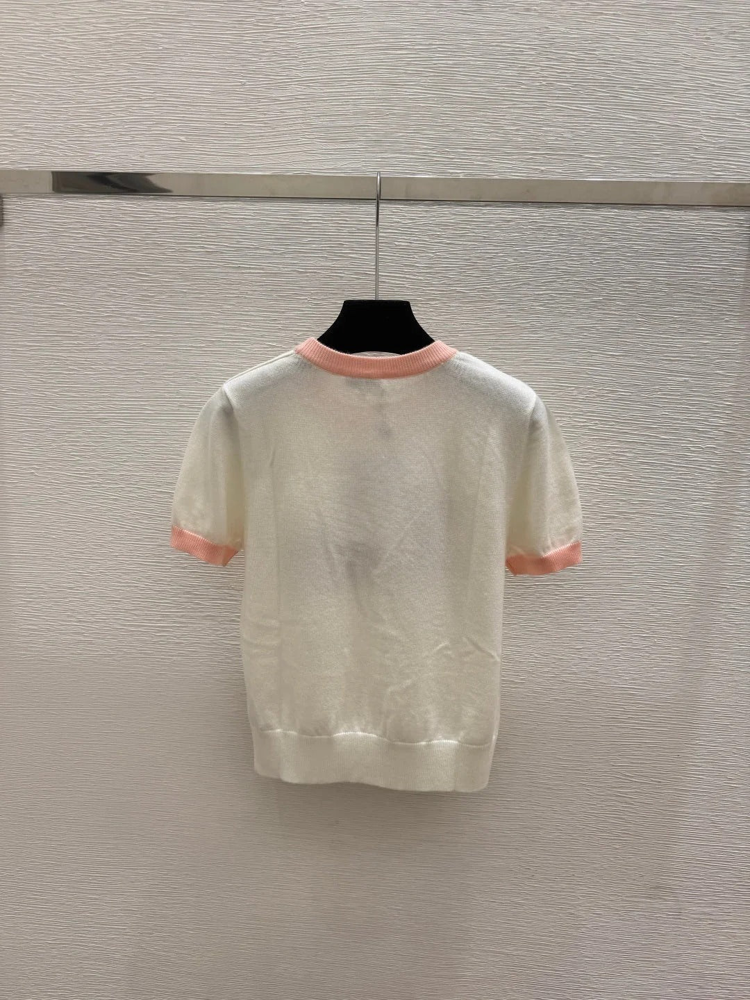 Chanel 2026 Horse Pattern Knit Short-Sleeve Shirt Cotton 685978