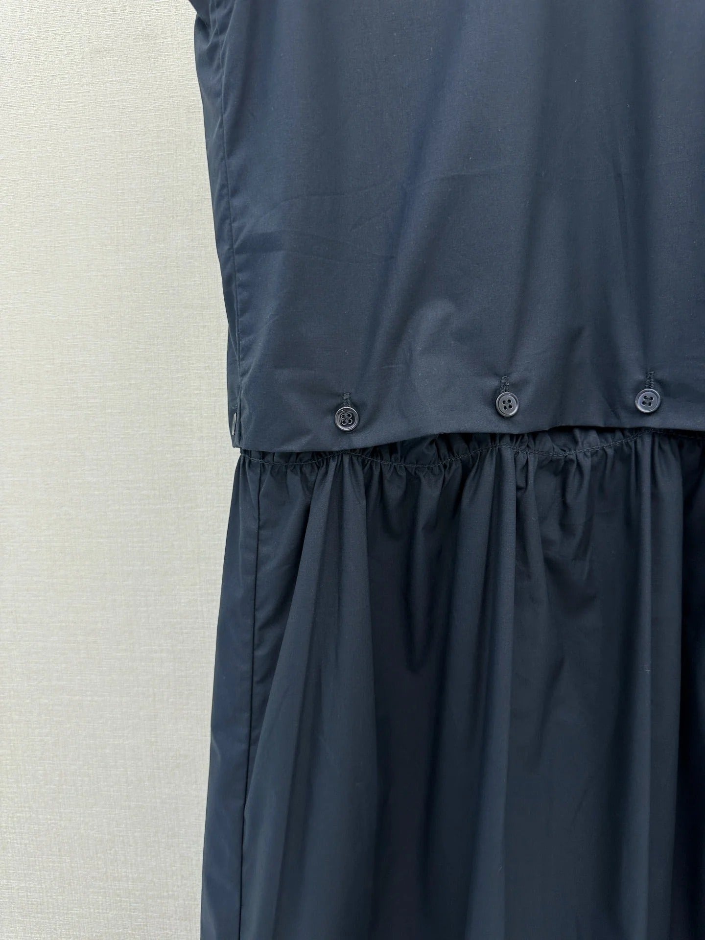 MiuMiu 2026 Sleeveless Dress Navy Green Cotton 648450