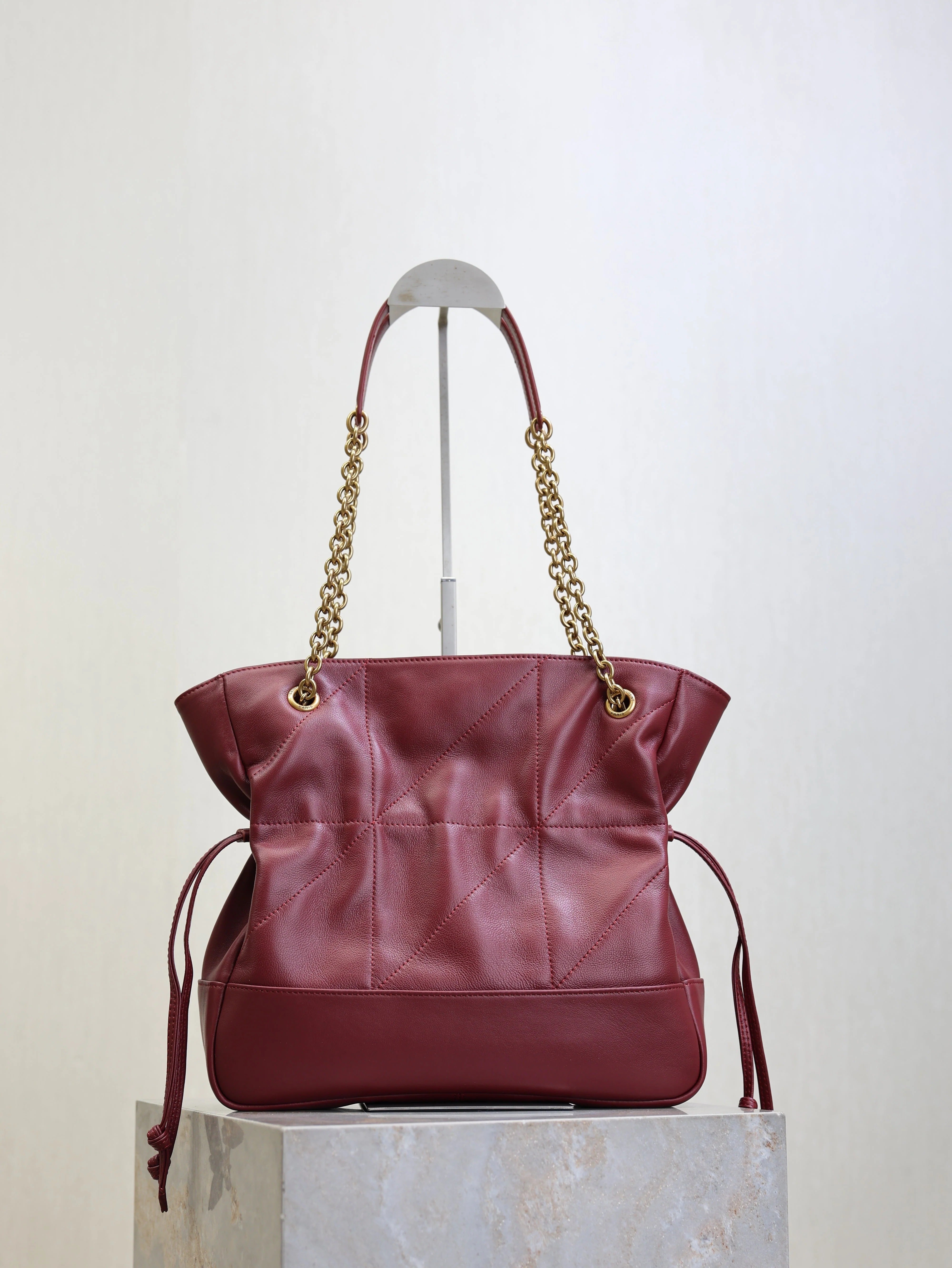 YSL 2026 Jamie Shopping Burgundy 29cm Lambskin
