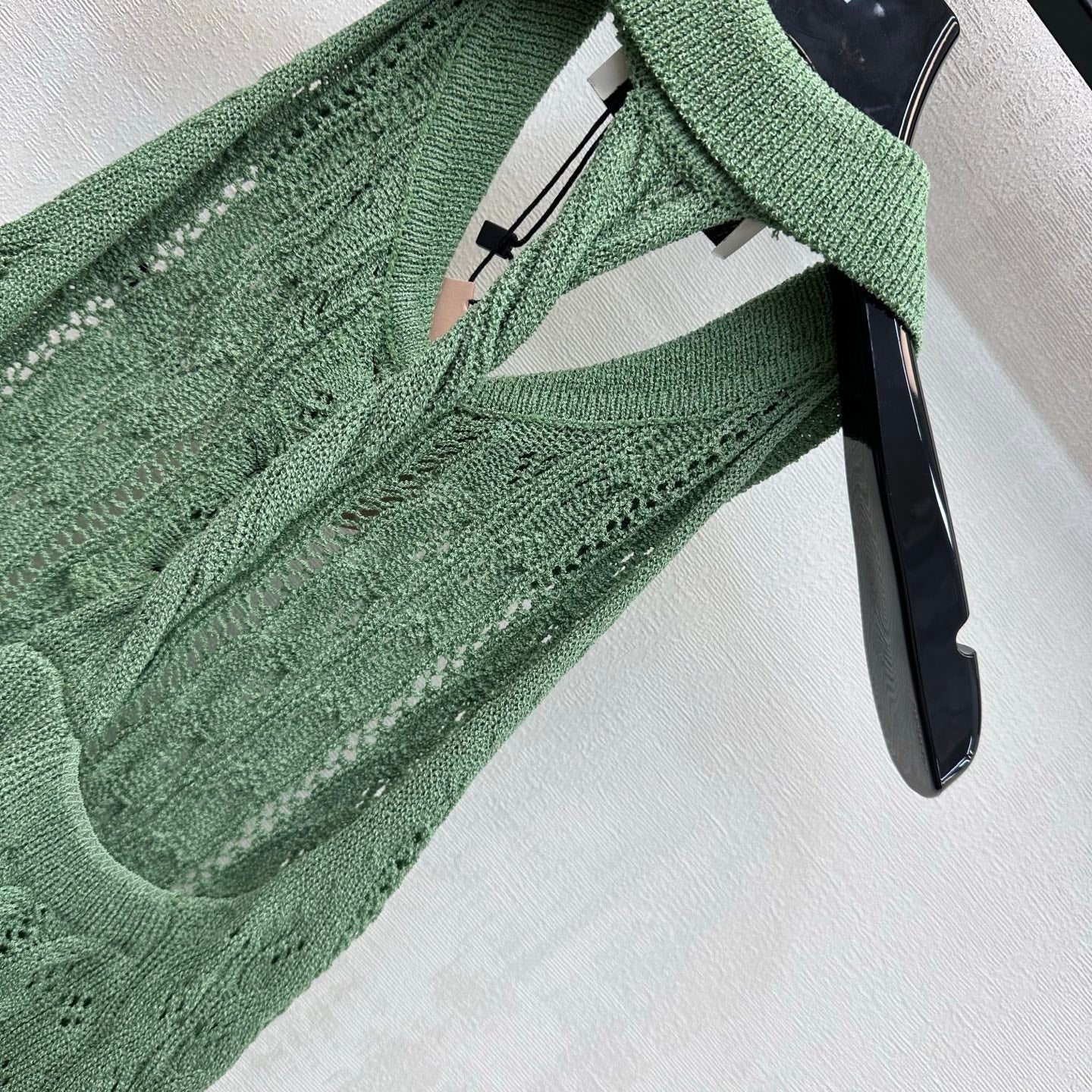 Miu Miu 26 Backless Knit Vest Green in Wool 366904