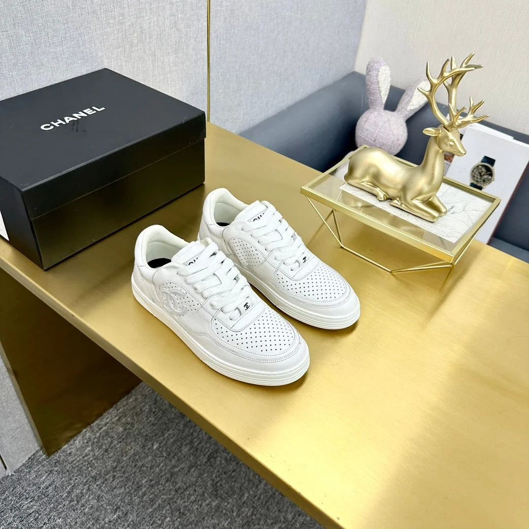 Chanel 2026 Platform Panda Sneakers White Calfskin 986769