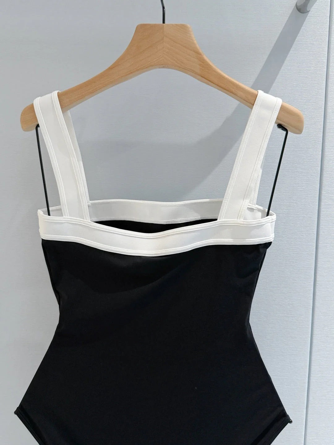 Chanel 2026 One-piece Swimsuit White mix Black Cotton 670043