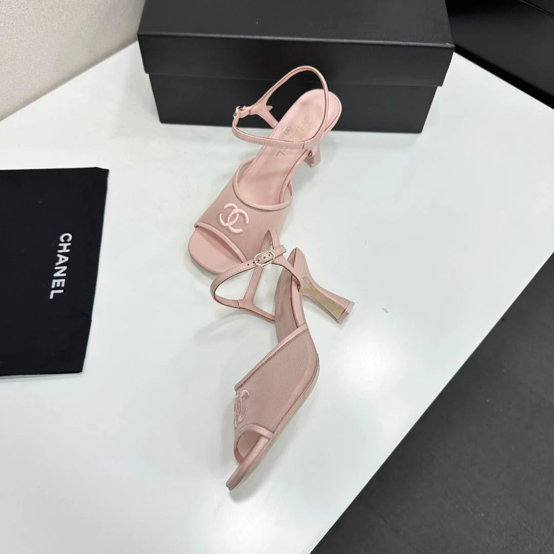 Chanel 2026 Sandals 70mm Mesh Lambskin 926435