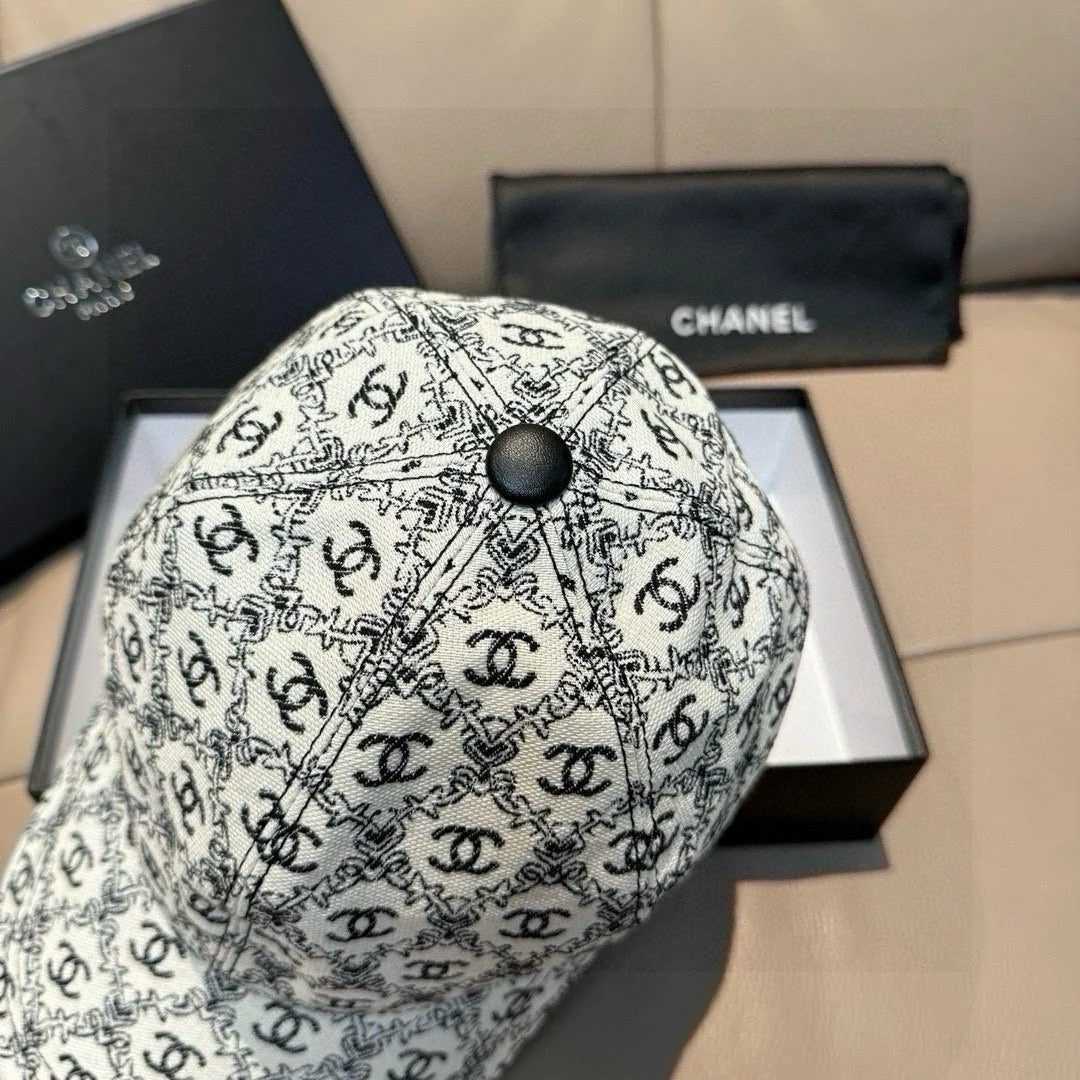 Chanel CC Logo Jacquard Baseball Cap 413094