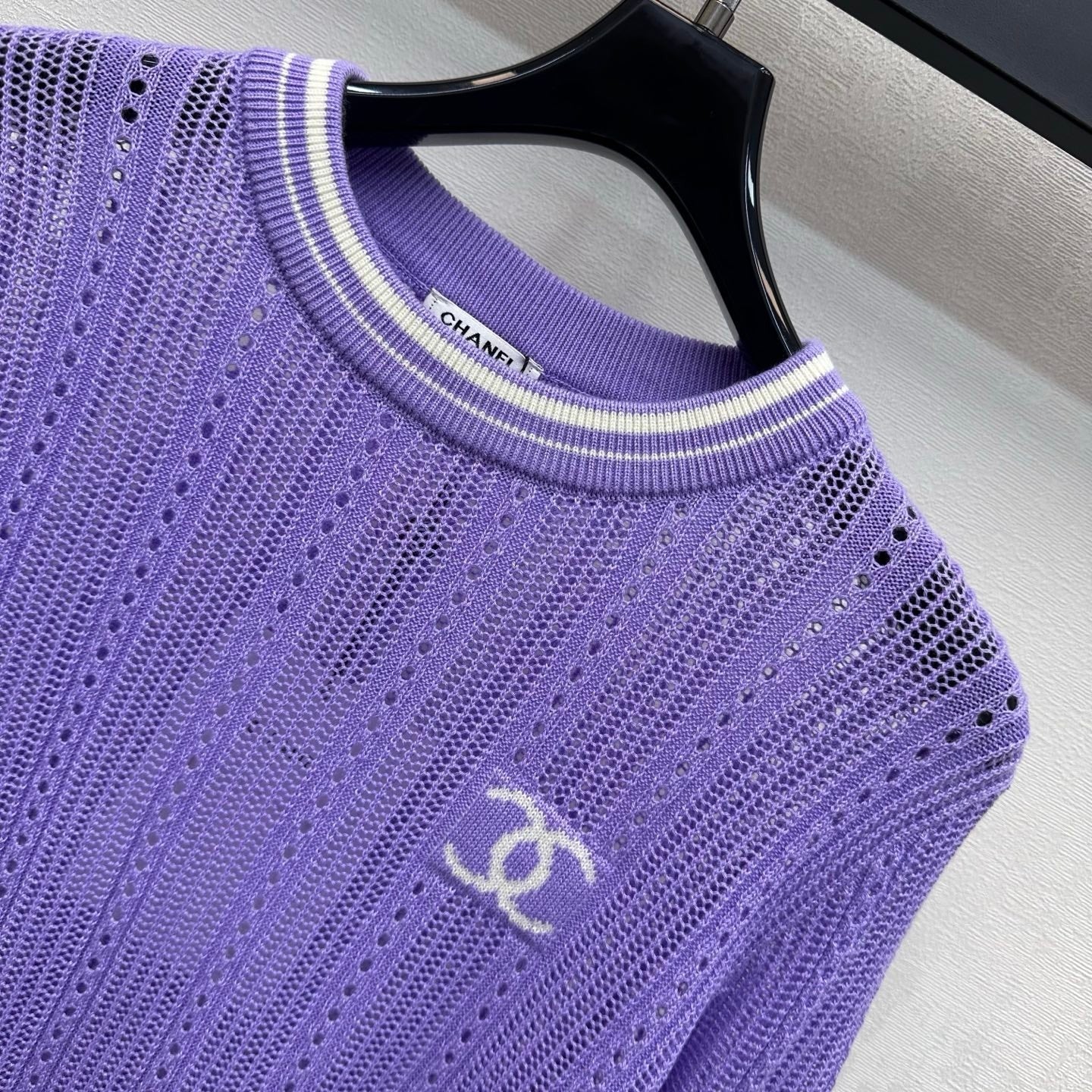 Chanel 2026 Hollow Long-sleeved Knit Top Wool 418615