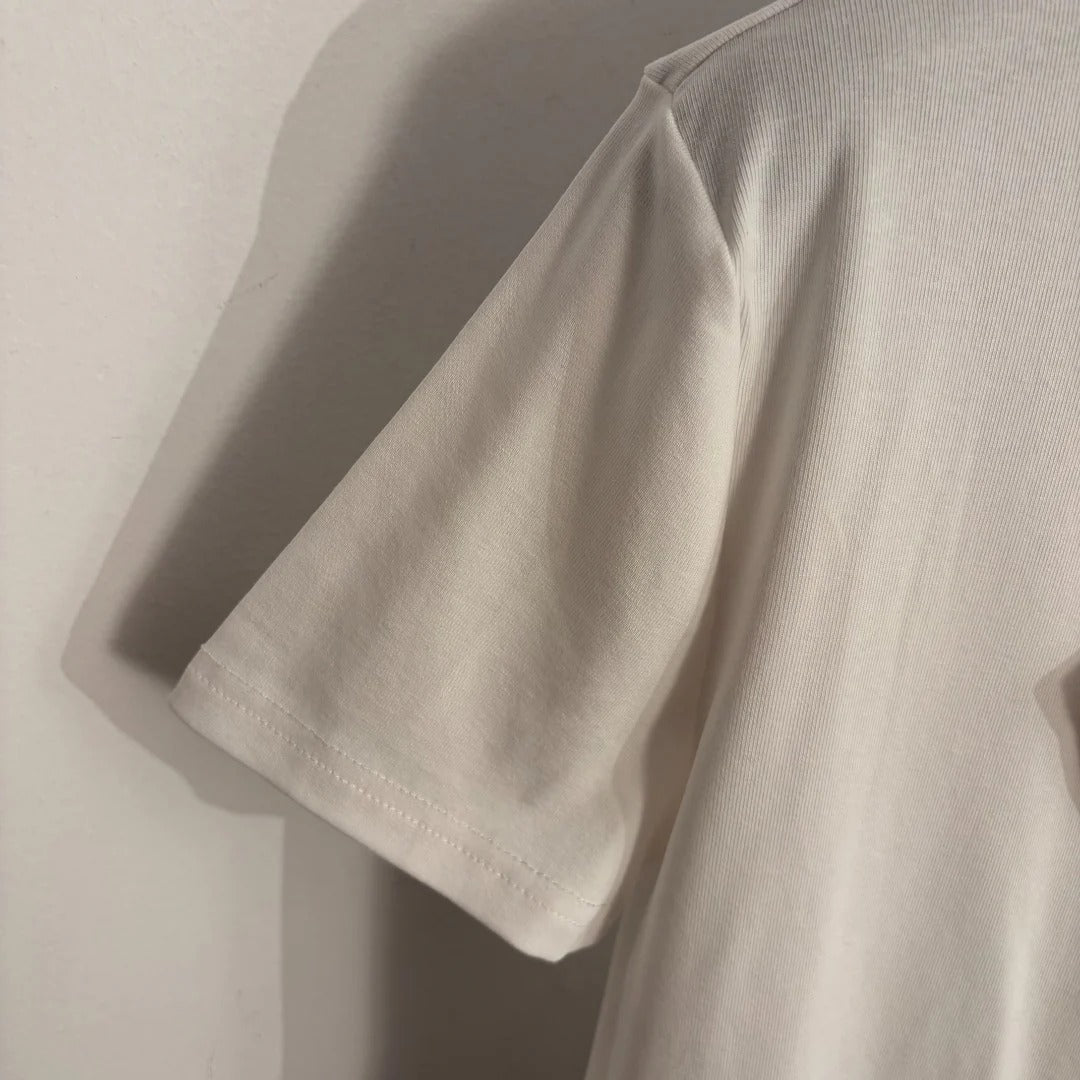 Chanel 2026 Logo Bow Short-sleeved T-shirt White Cotton 150111