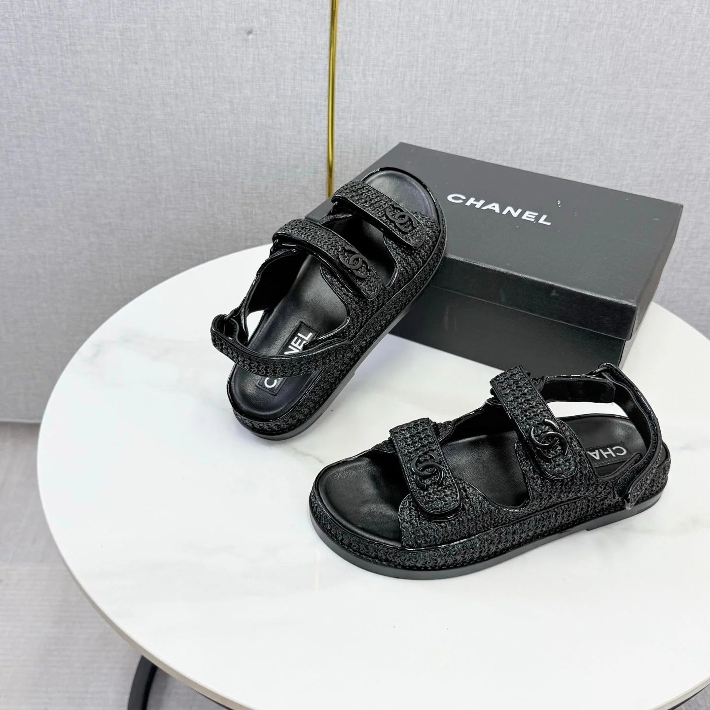 Chanel 2026 Dad Sandal Woven Sheepskin 904401