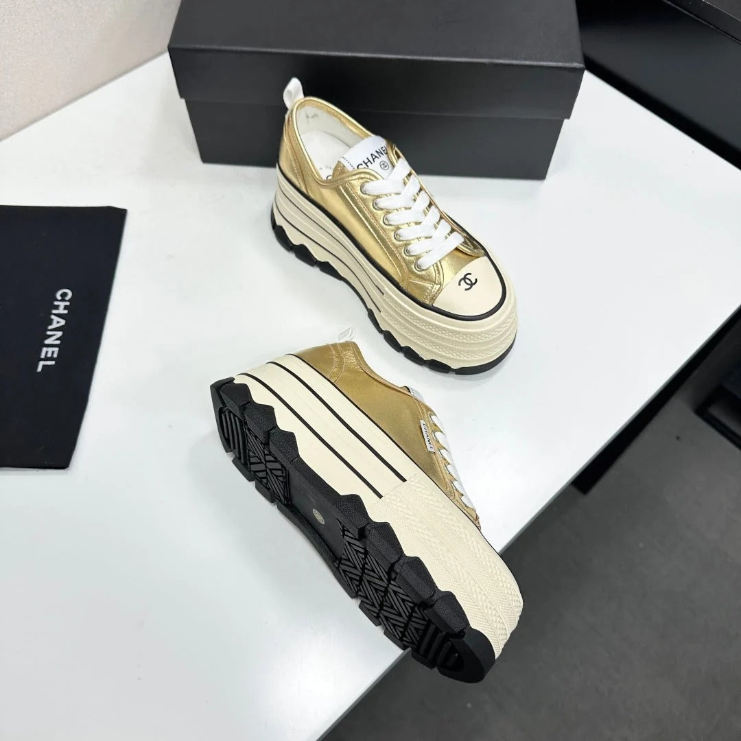 Chanel 2026 Chunky Metallic Sneakers Cowhide 985829