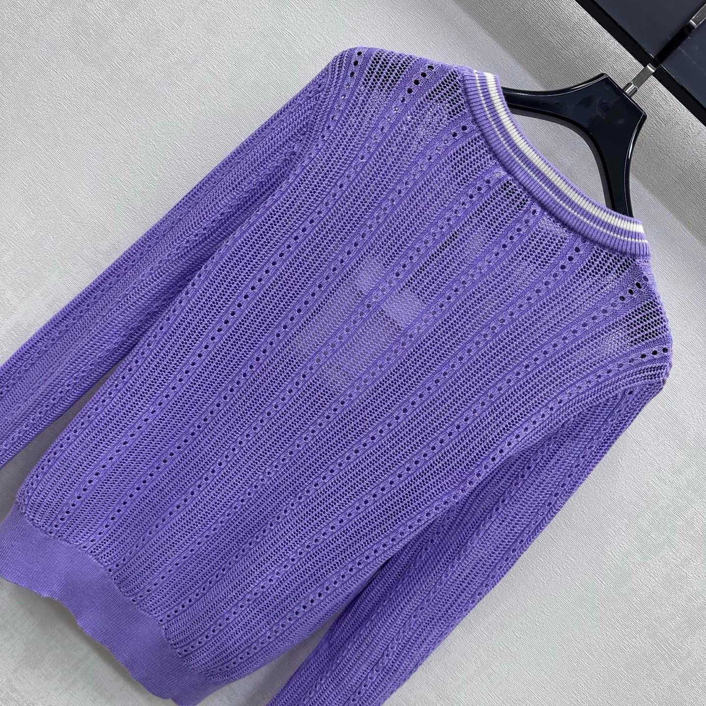 Chanel 2026 Hollow Long-sleeved Knit Top Wool 418615