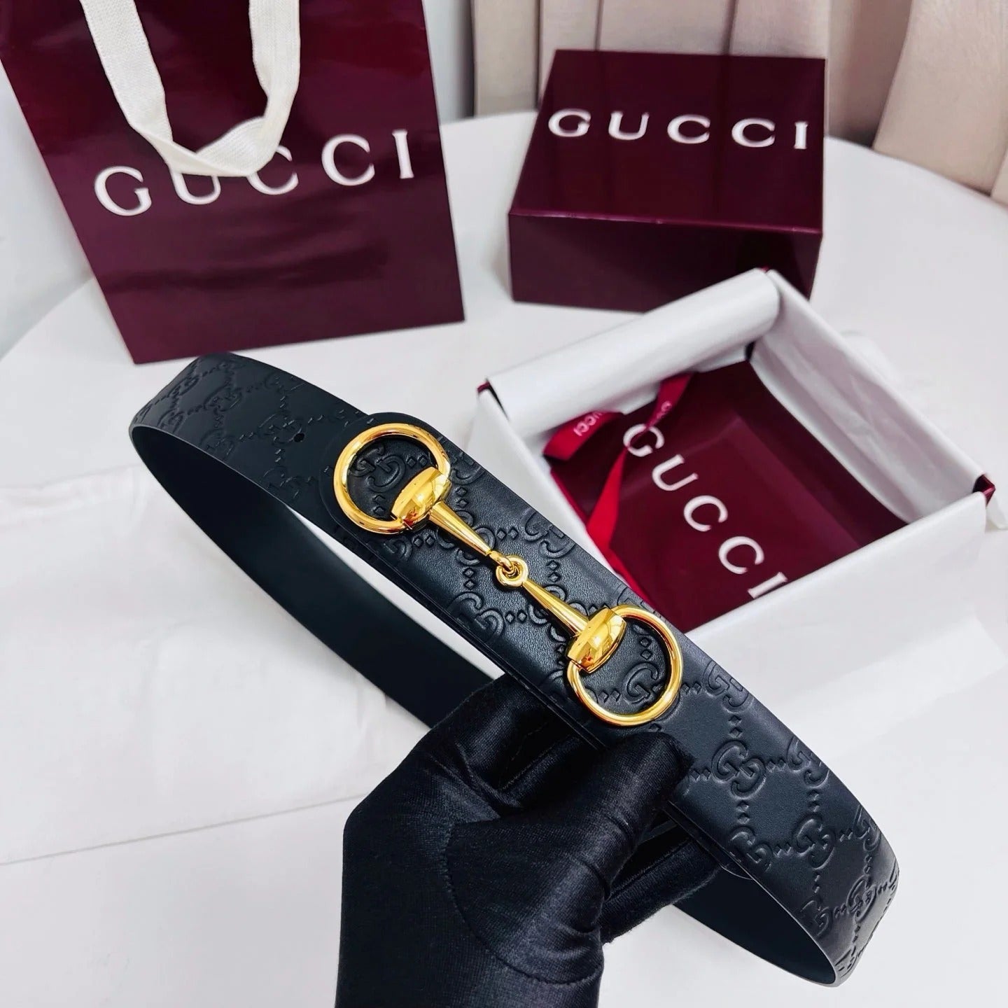 Gucci 2026 GG Supreme Belt 40mm Leather
