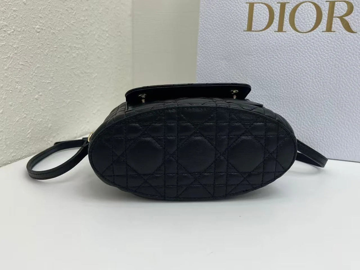 Dior 2026 Mini DiorTravel Bucket Bag 22cm Fabric Lambskin